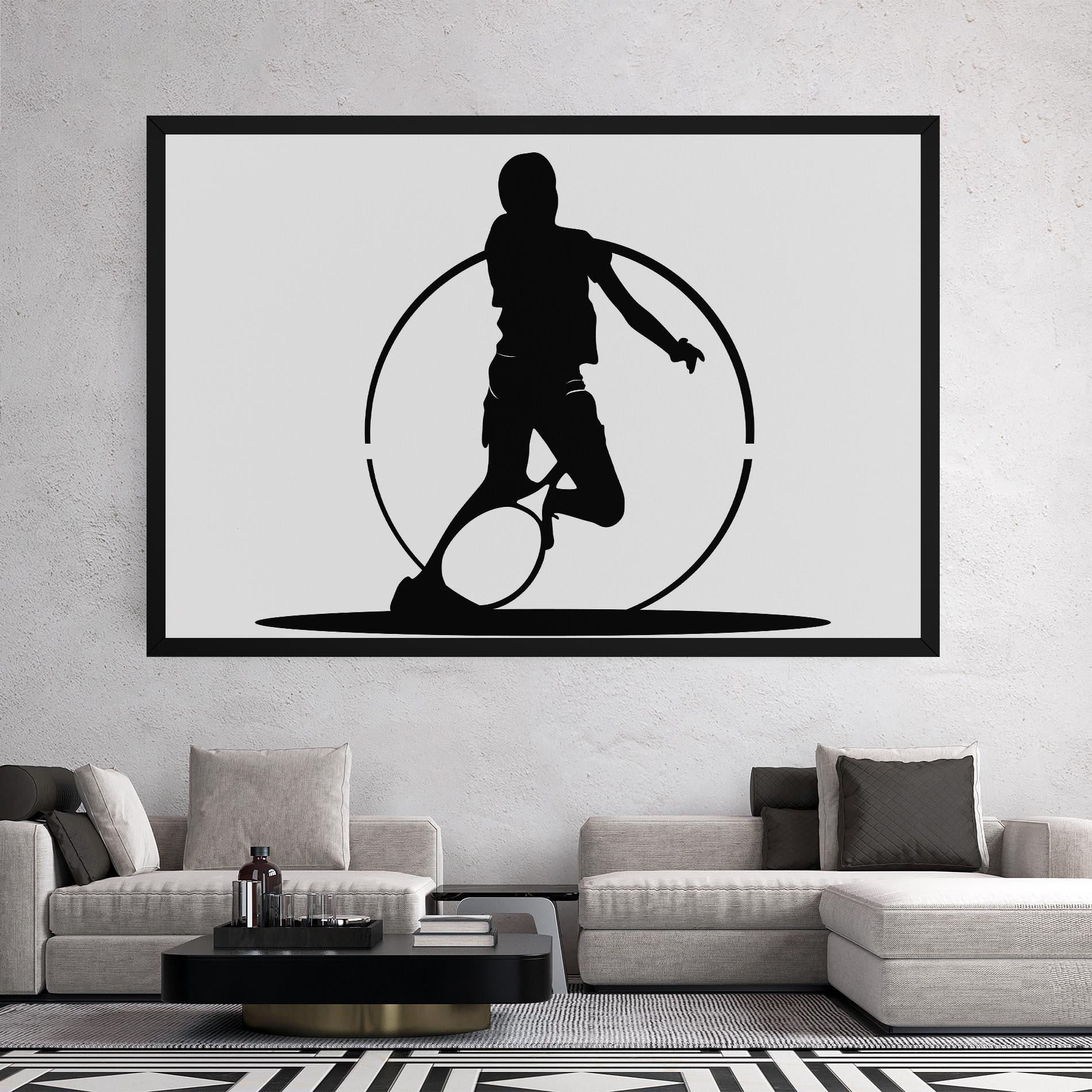 Vászonkép Black Tennis Circle mockup 2