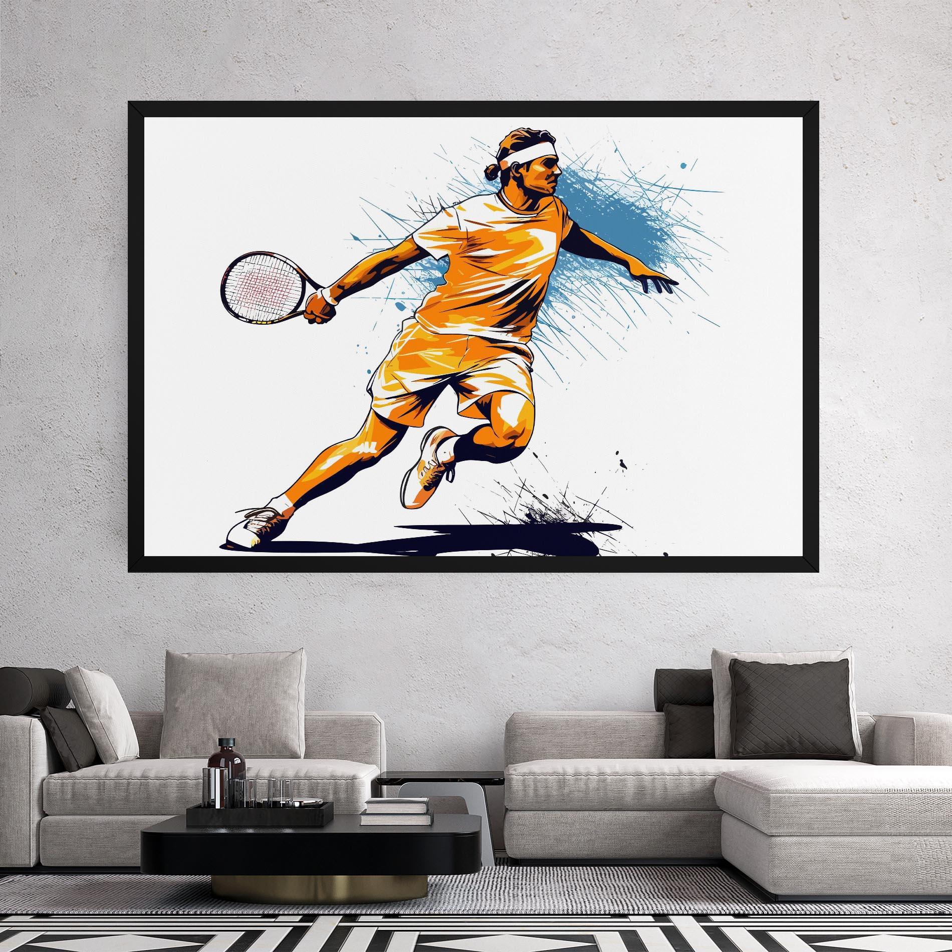 Vászonkép Orange Blue Tennis mockup 2