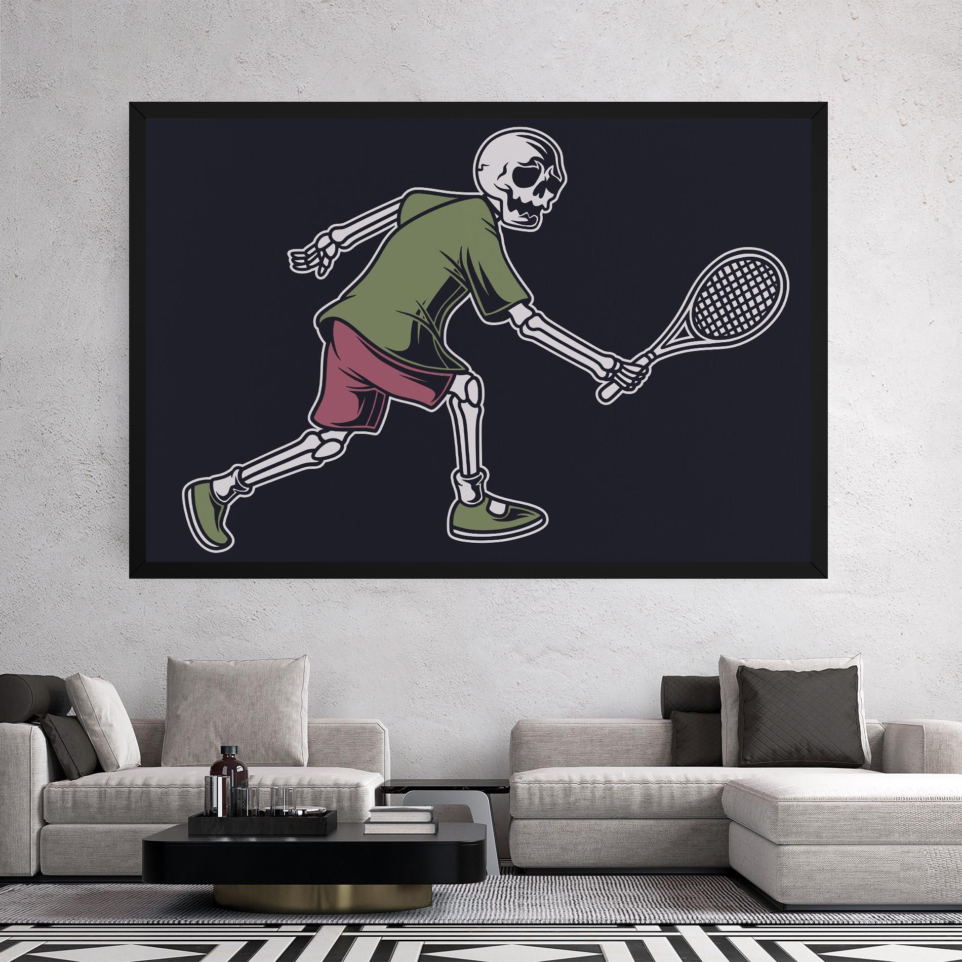 Vászonkép Skull Tennis mockup 2