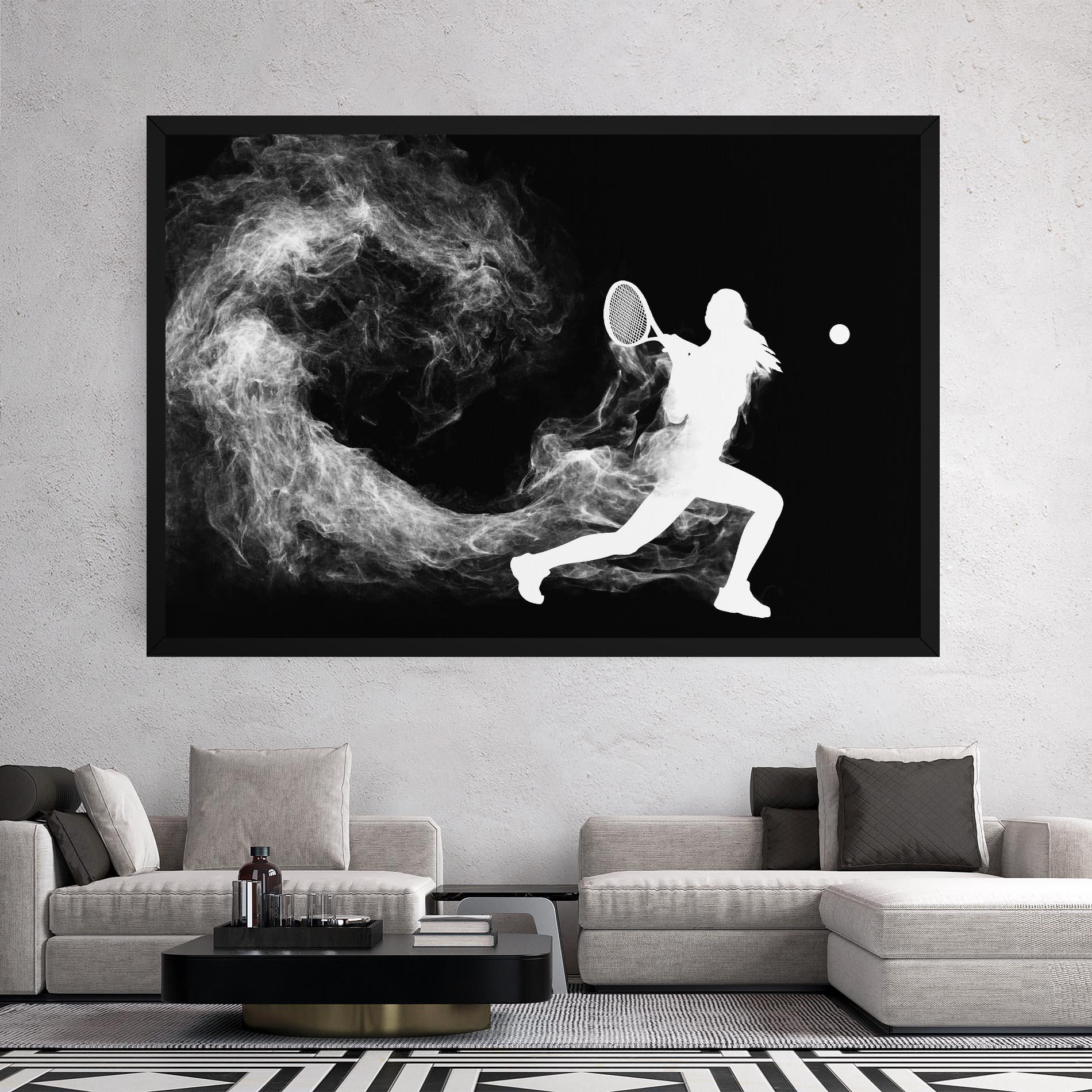 Vászonkép Tennis Spoke White mockup 2