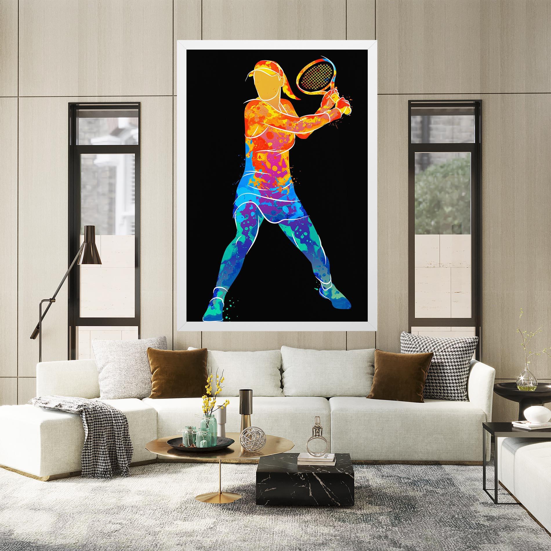 Vászonkép Green Orange Tennis mockup 2