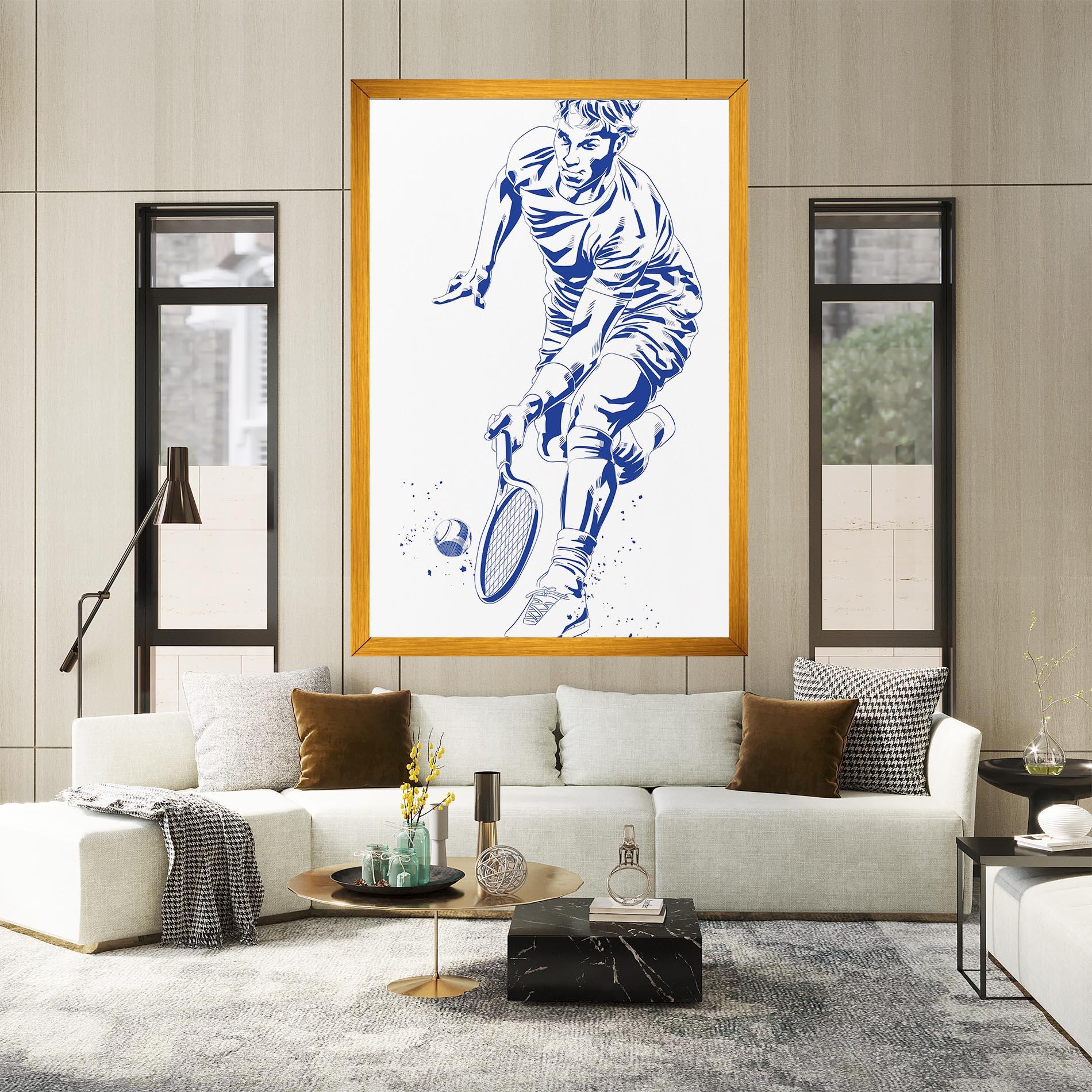 Vászonkép Blue Tennis mockup 2