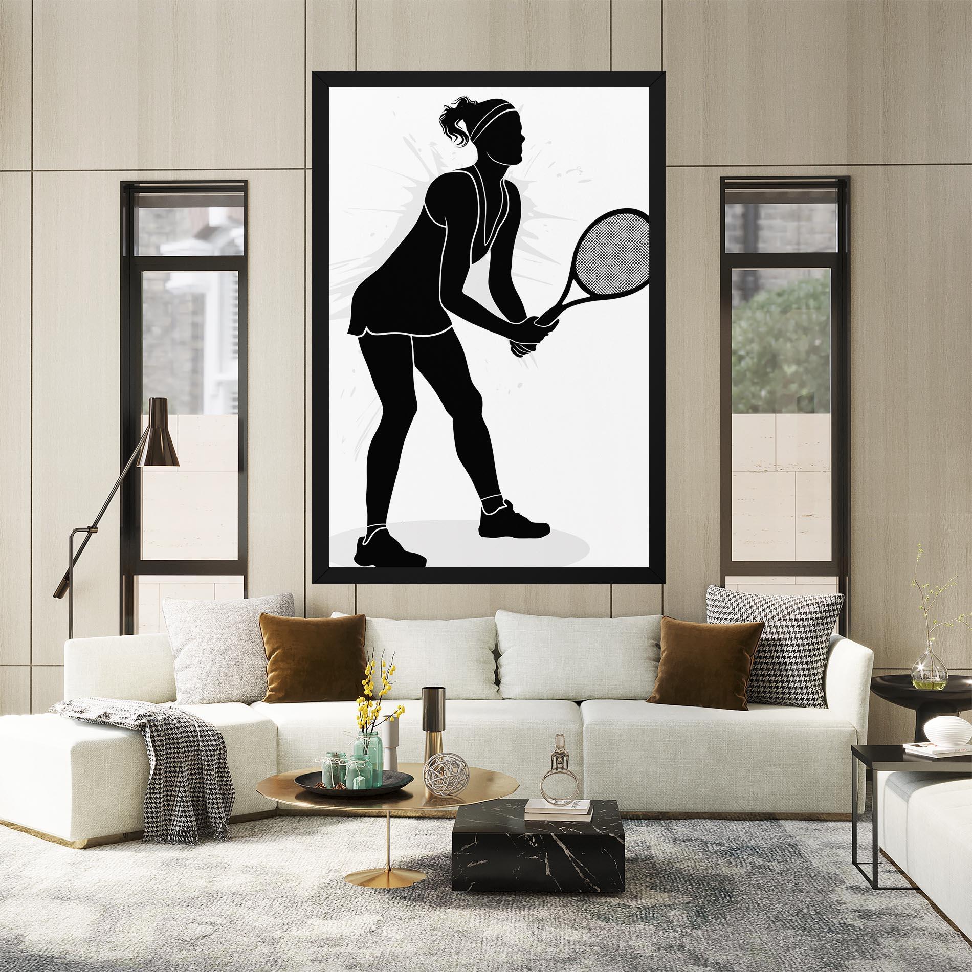 Vászonkép Female Tennis Player mockup 2