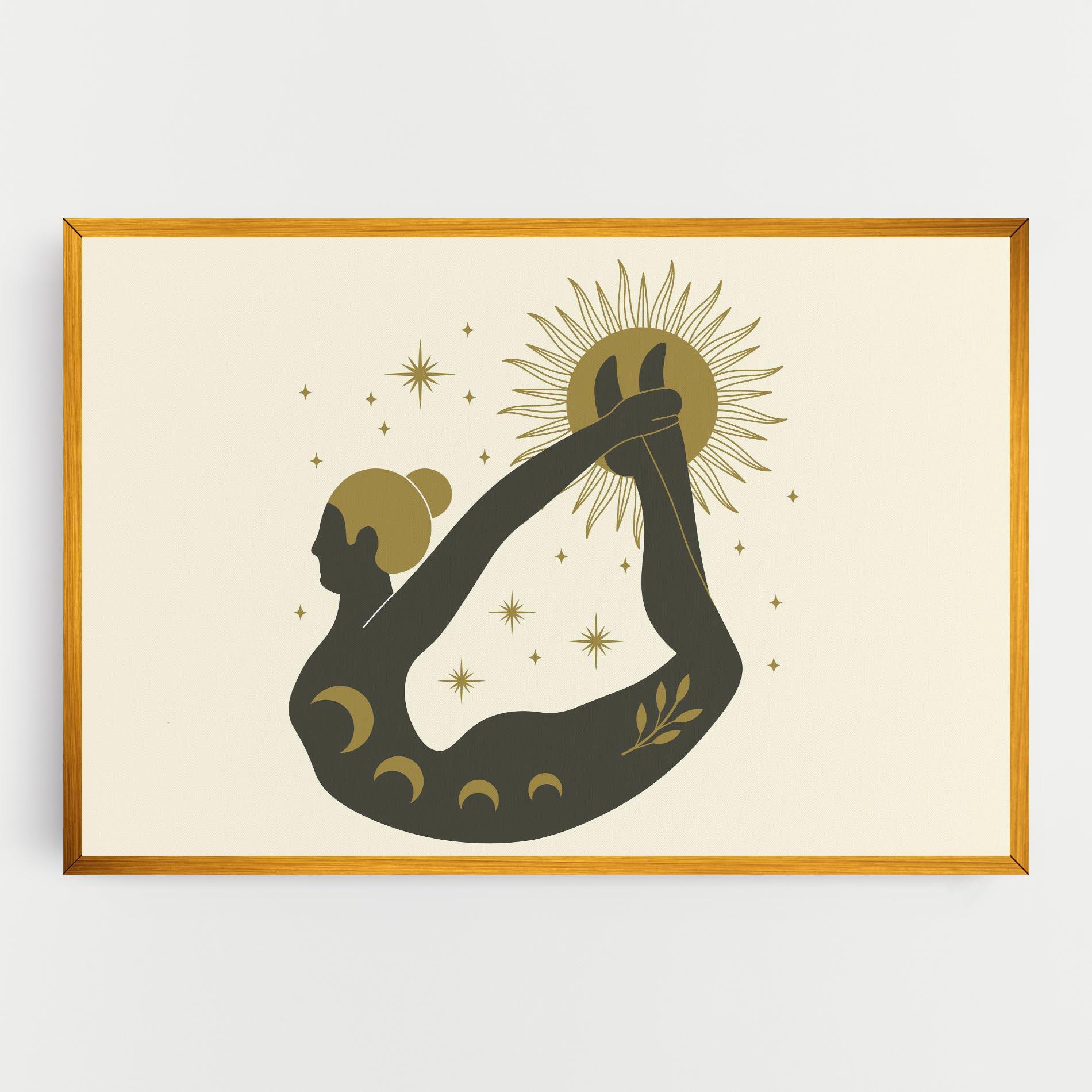 Vászonkép Dhanurasana mockup 0