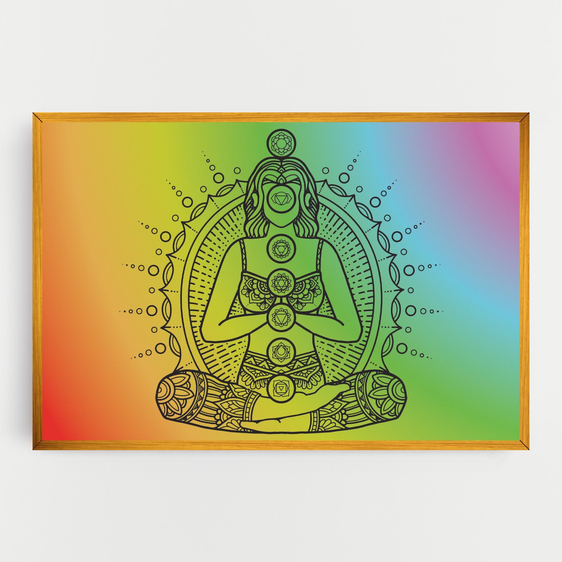 Vászonkép Girl Meditation mockup 0