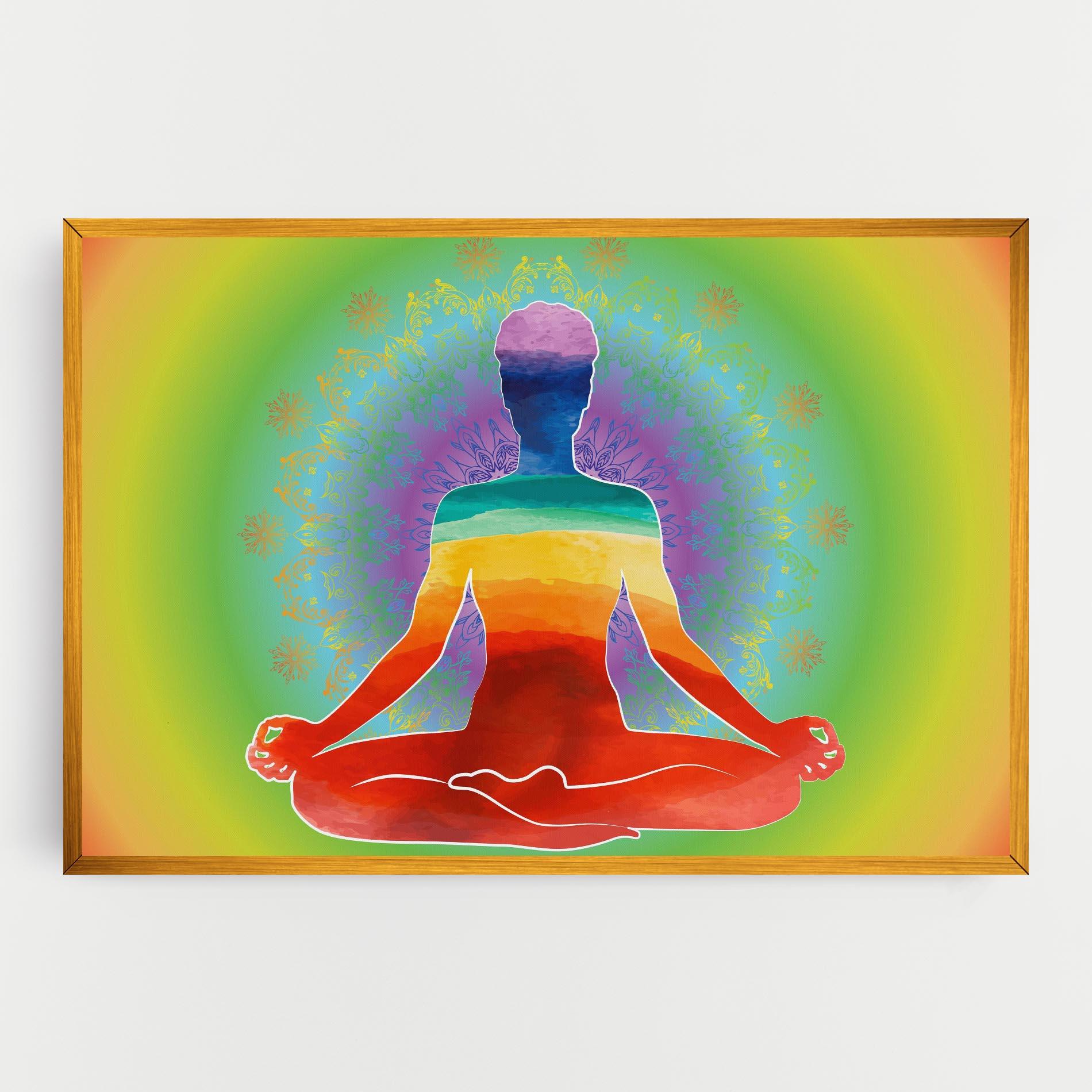 Vászonkép Rainbow Yoga mockup 0