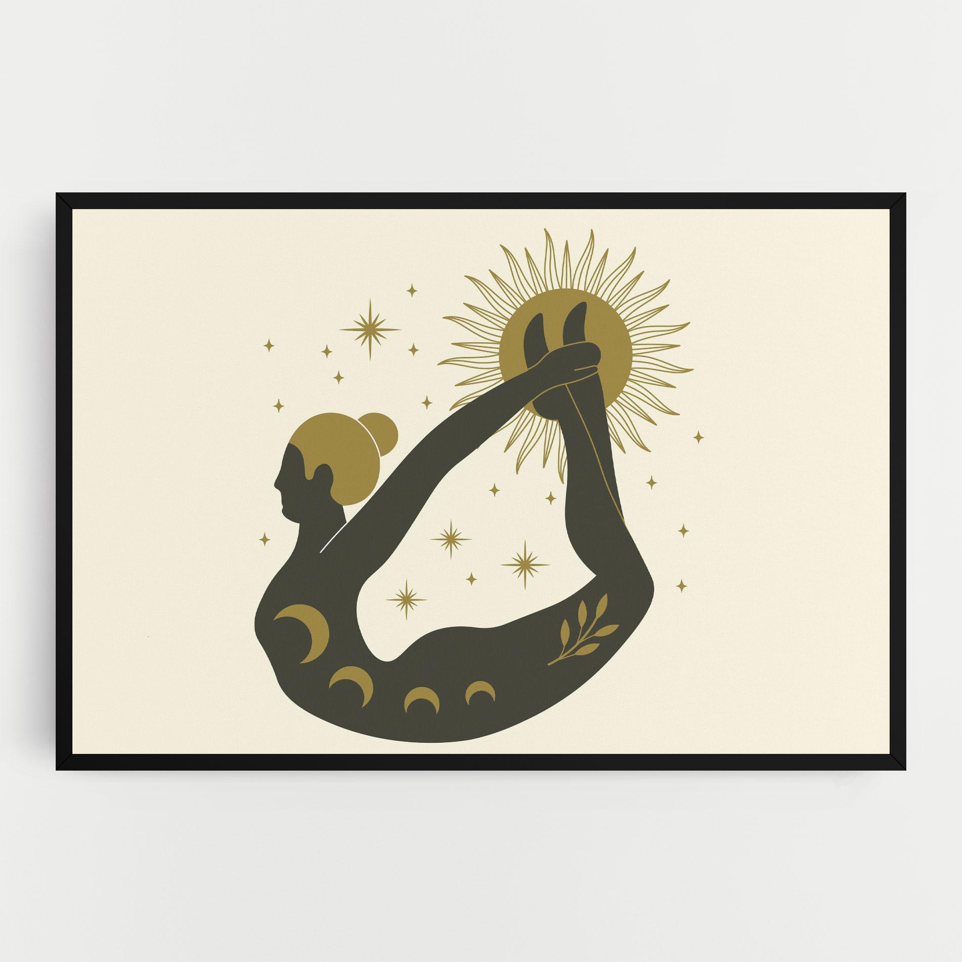 Vászonkép Dhanurasana mockup 0