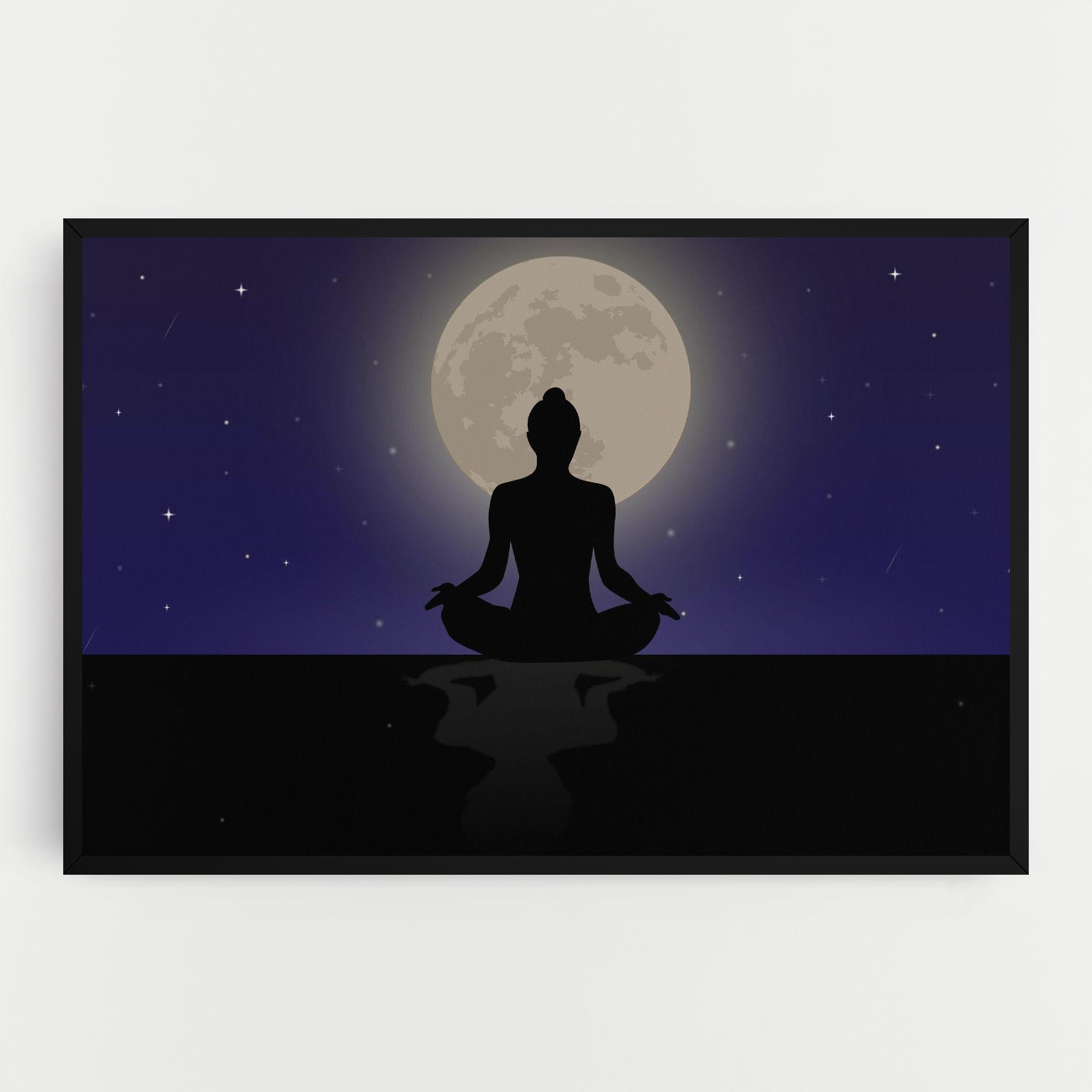 Vászonkép Full Moon Yoga mockup 0