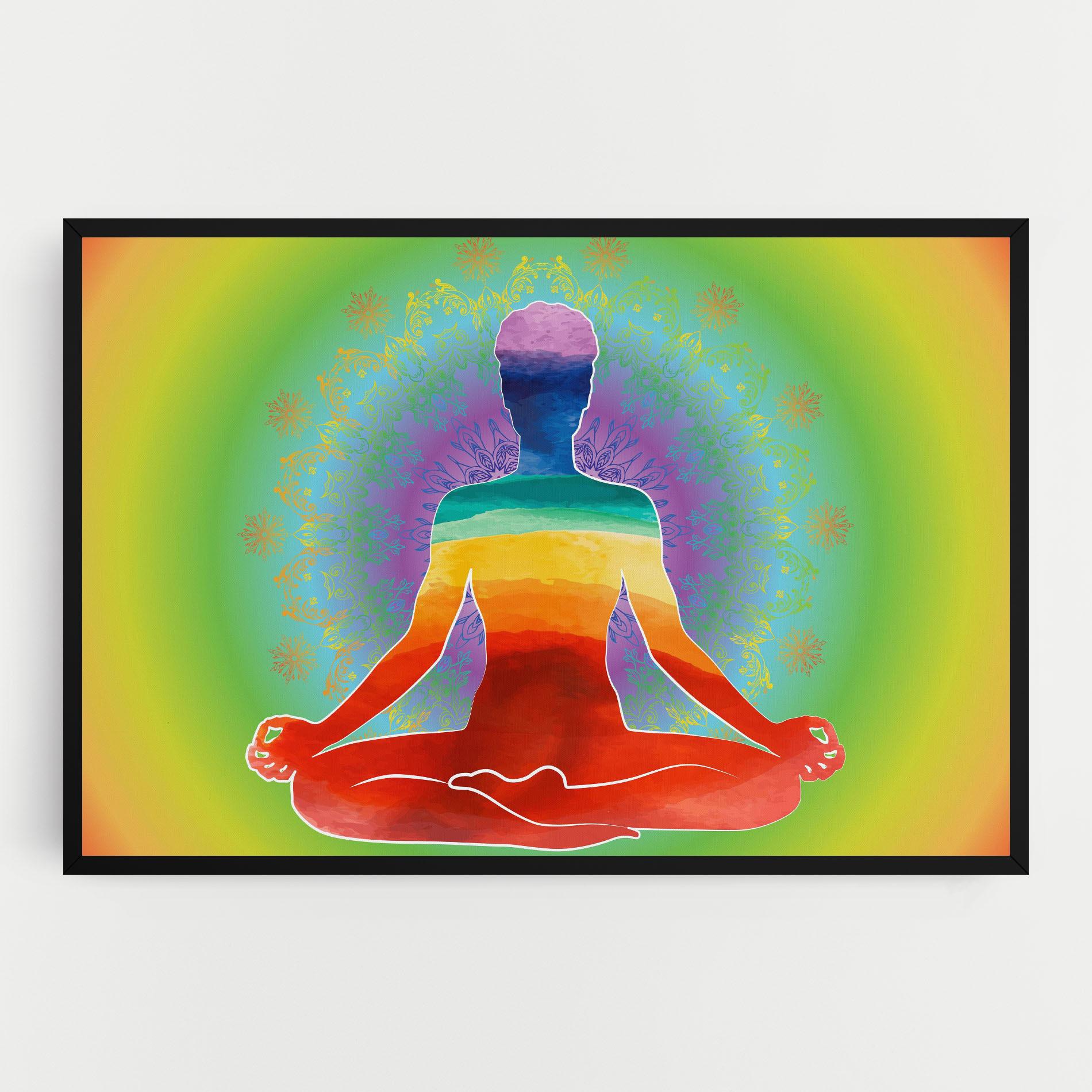 Vászonkép Rainbow Yoga mockup 0