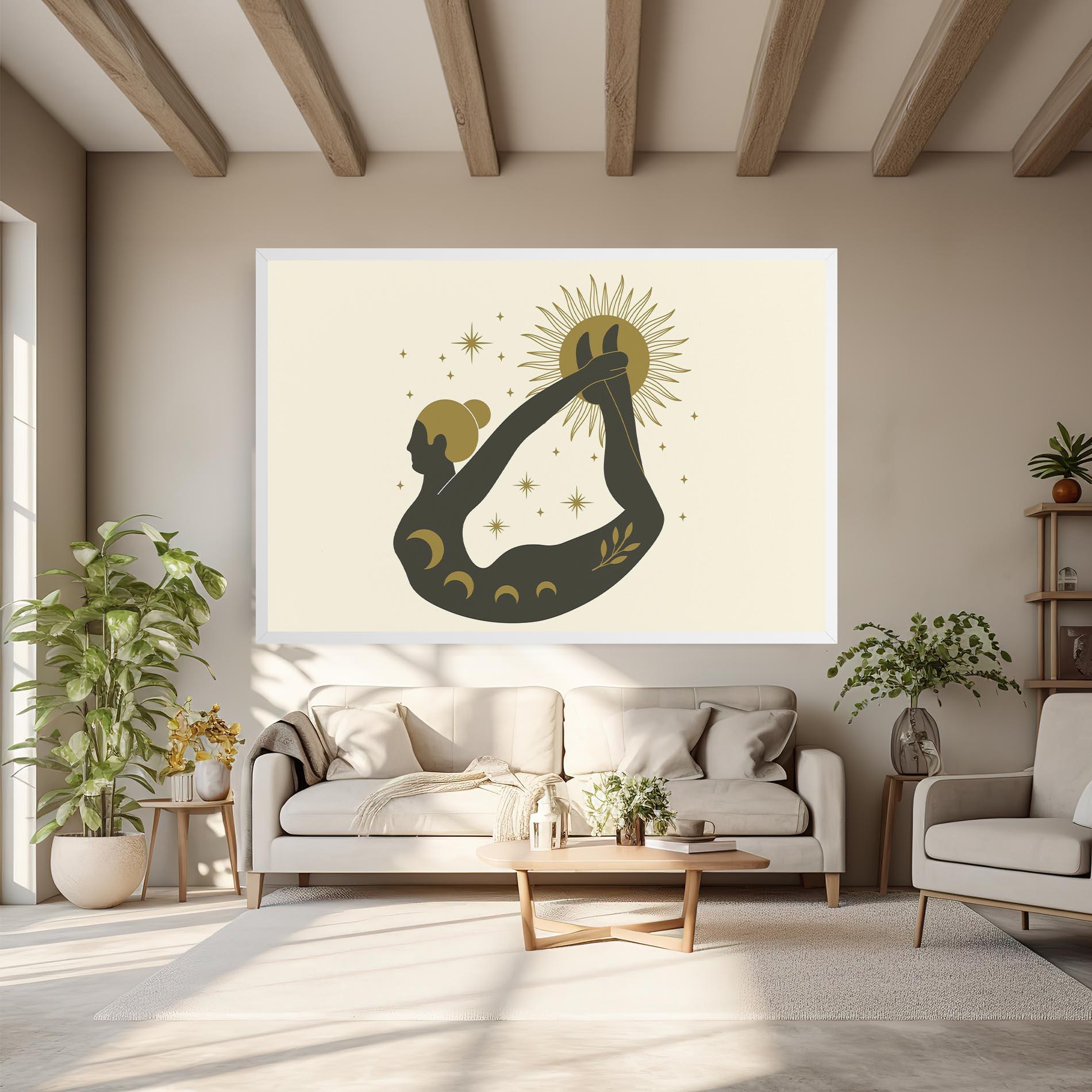 Vászonkép Dhanurasana mockup 6