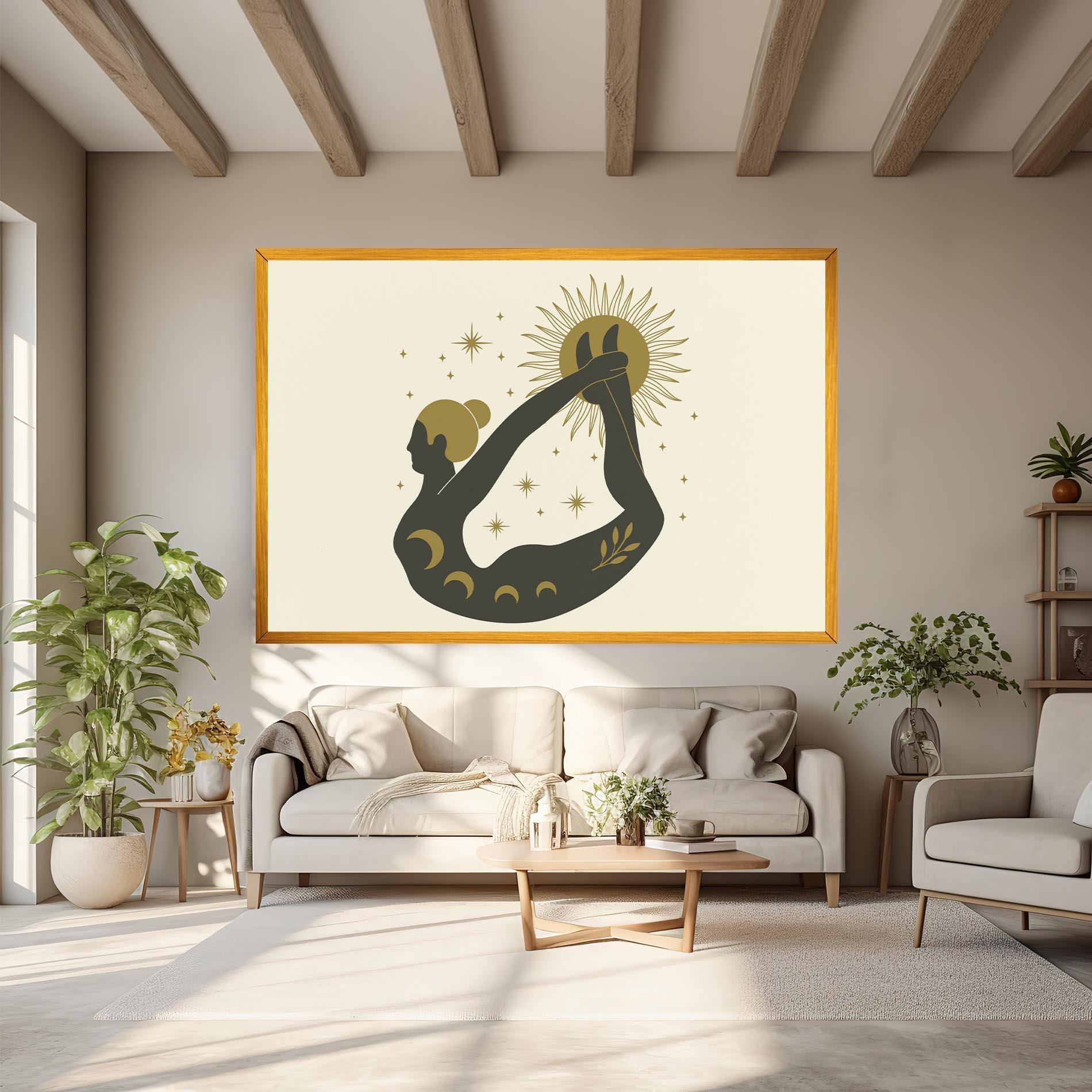 Vászonkép Dhanurasana mockup 6