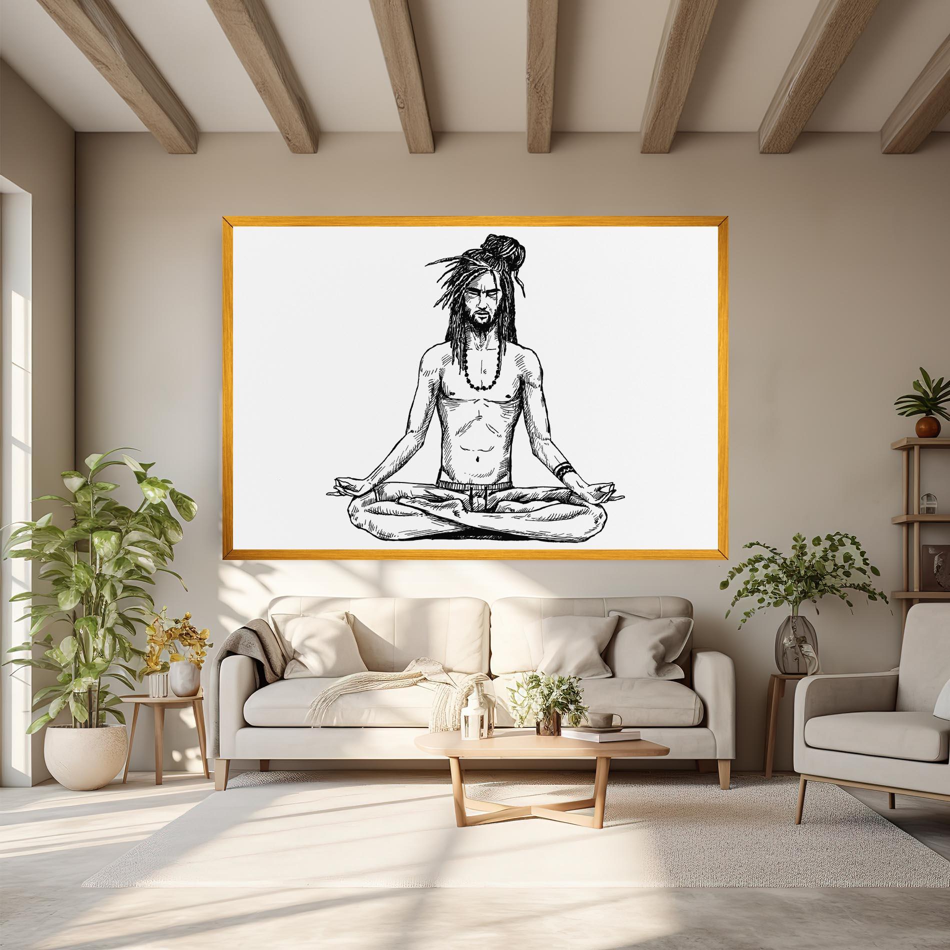 Vászonkép Focused Meditation mockup 6