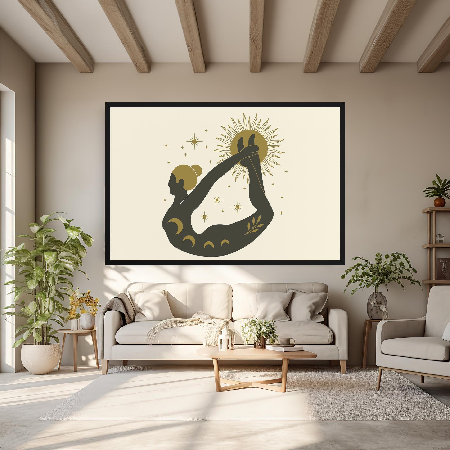 Vászonkép Dhanurasana mockup 6