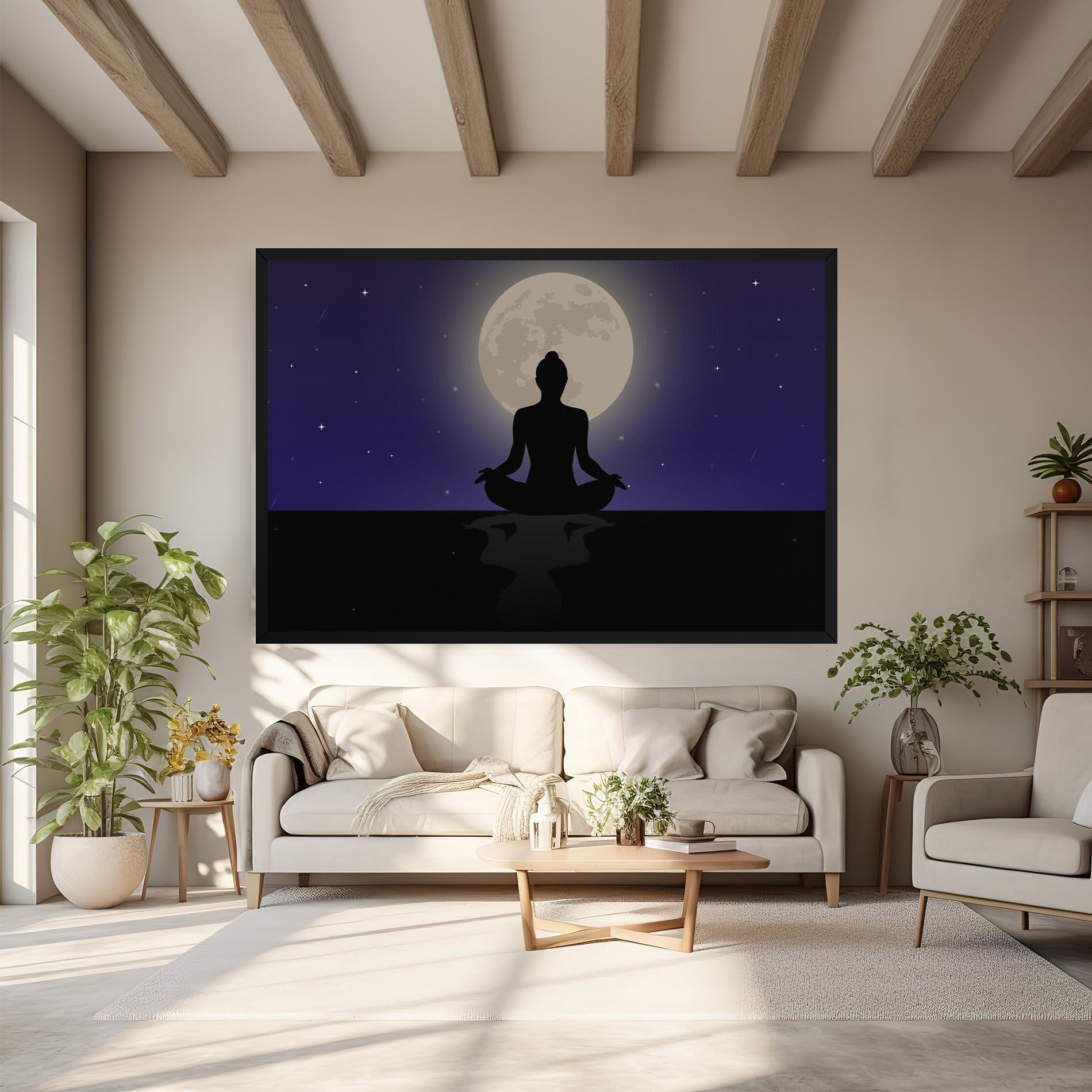Vászonkép Full Moon Yoga mockup 6