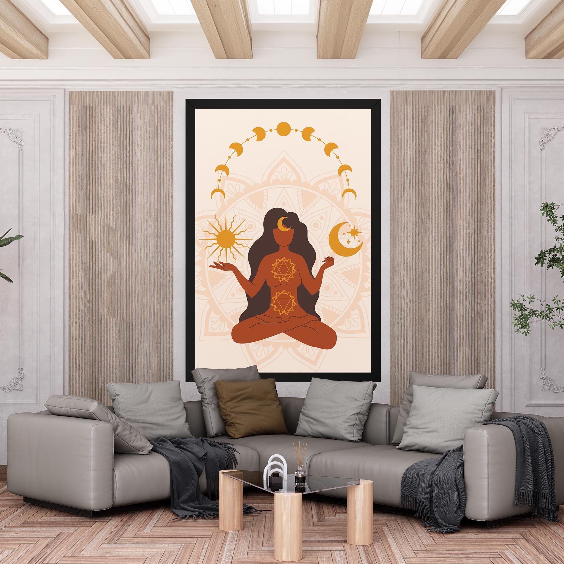 Vászonkép Moon Sun Meditation mockup 6