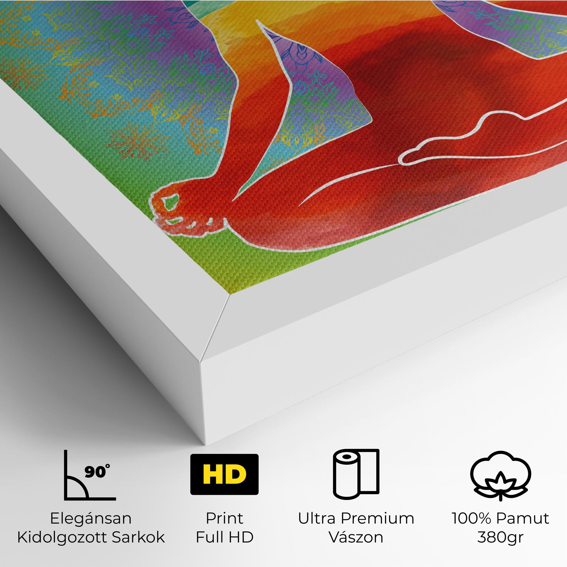 Vászonkép Rainbow Yoga mockup 4