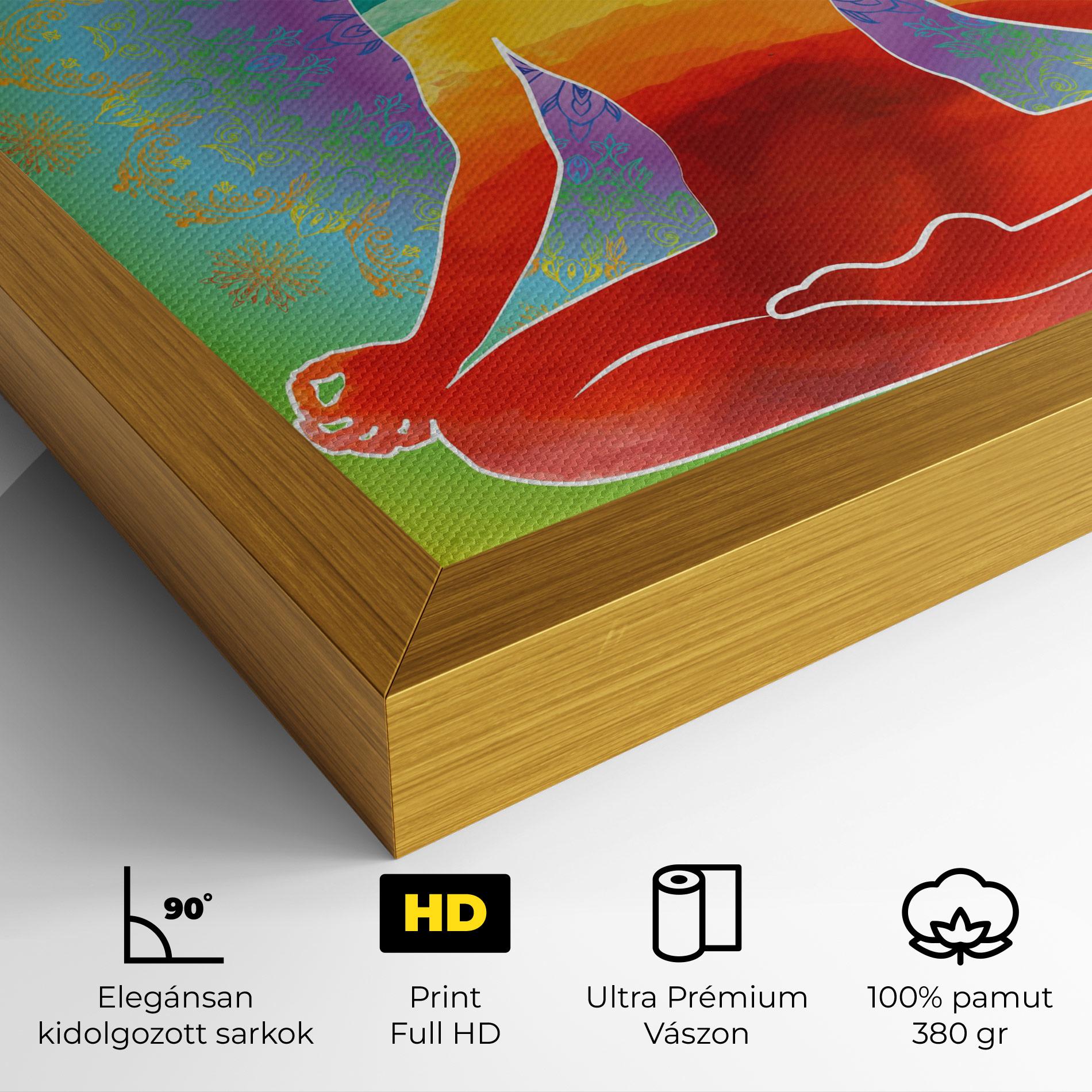 Vászonkép Rainbow Yoga mockup 4