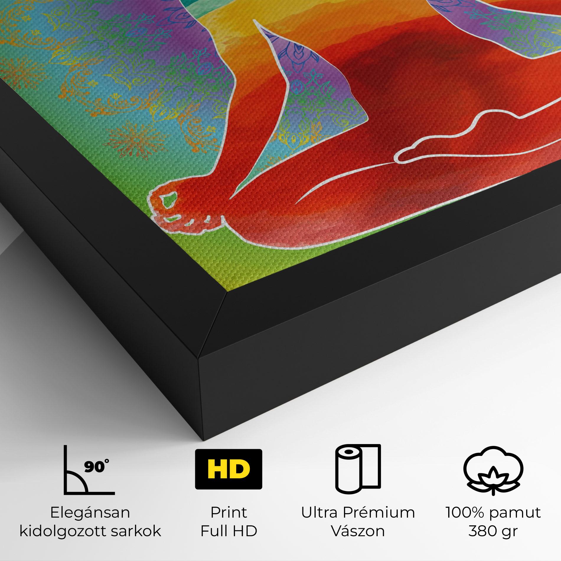 Vászonkép Rainbow Yoga mockup 4