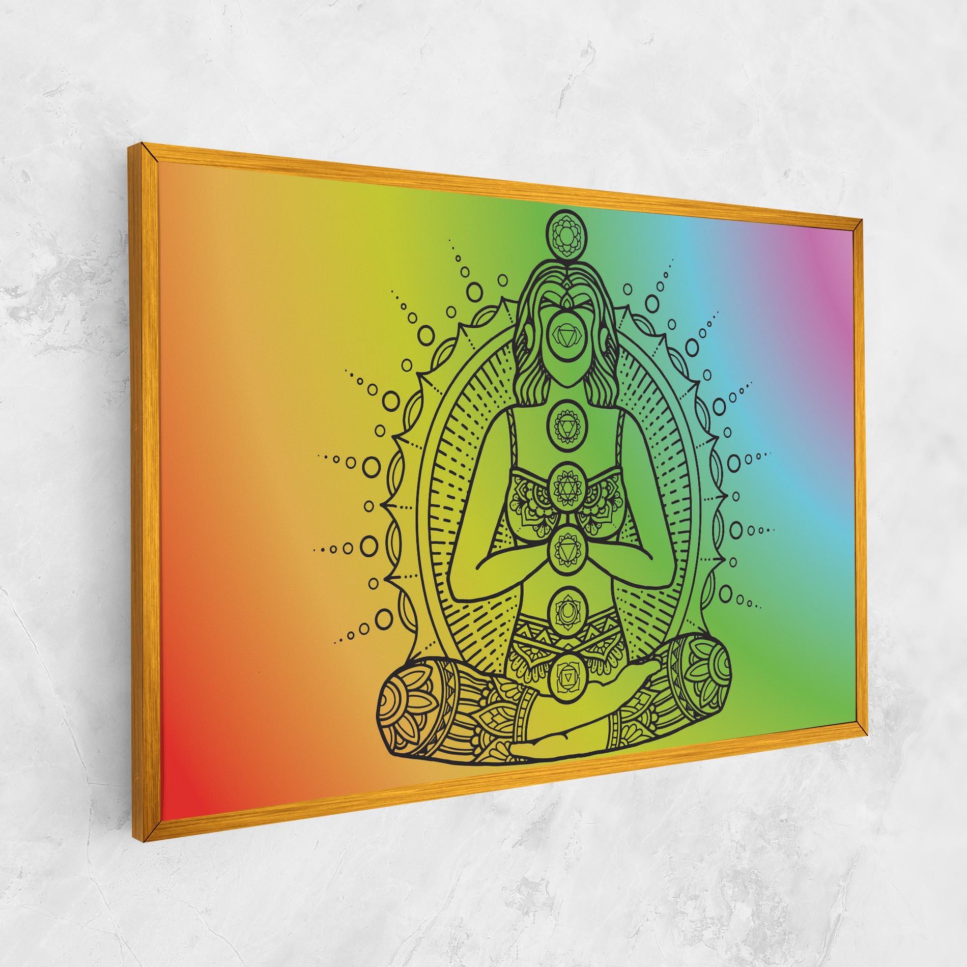 Vászonkép Girl Meditation mockup 1