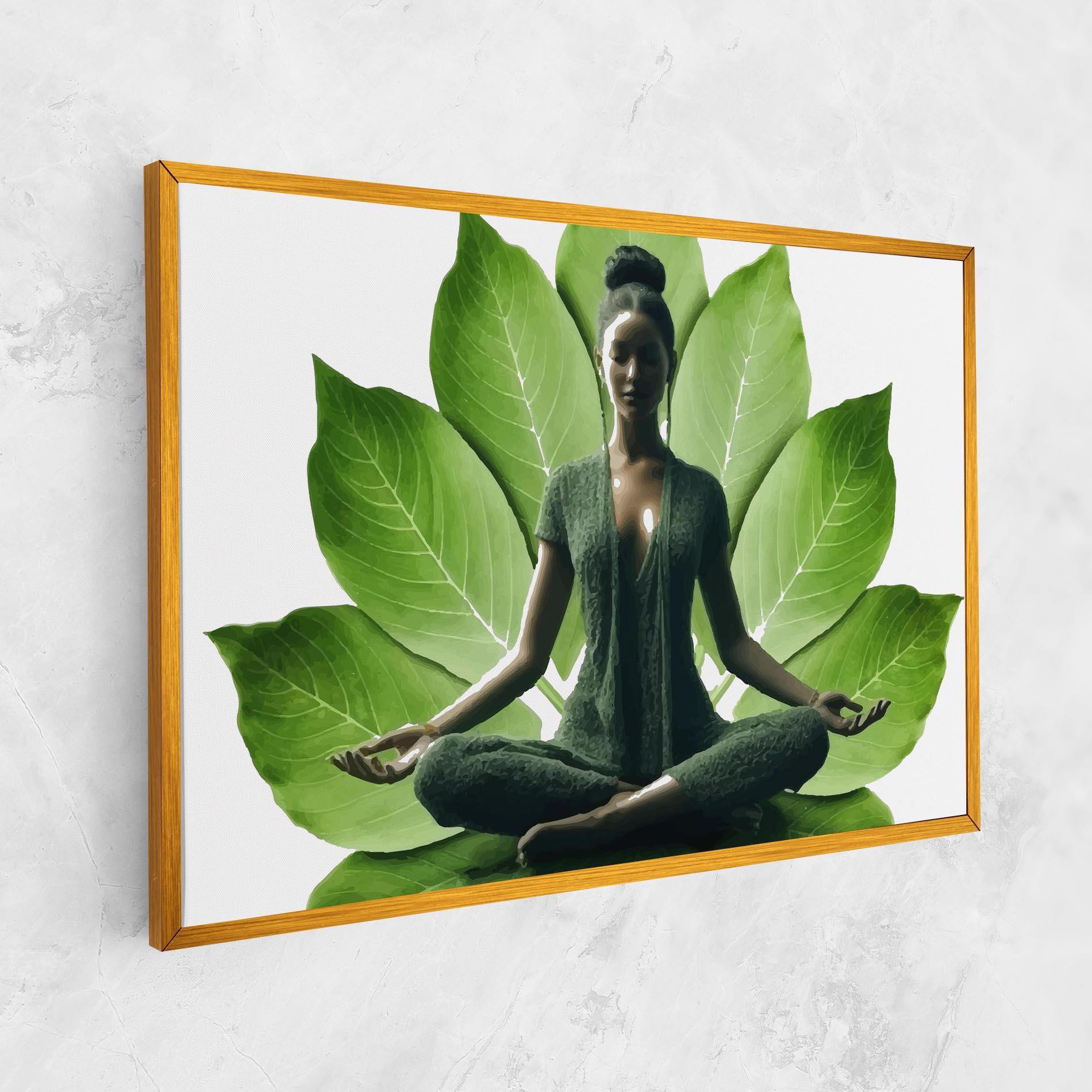 Vászonkép Leaf Yoga mockup 1