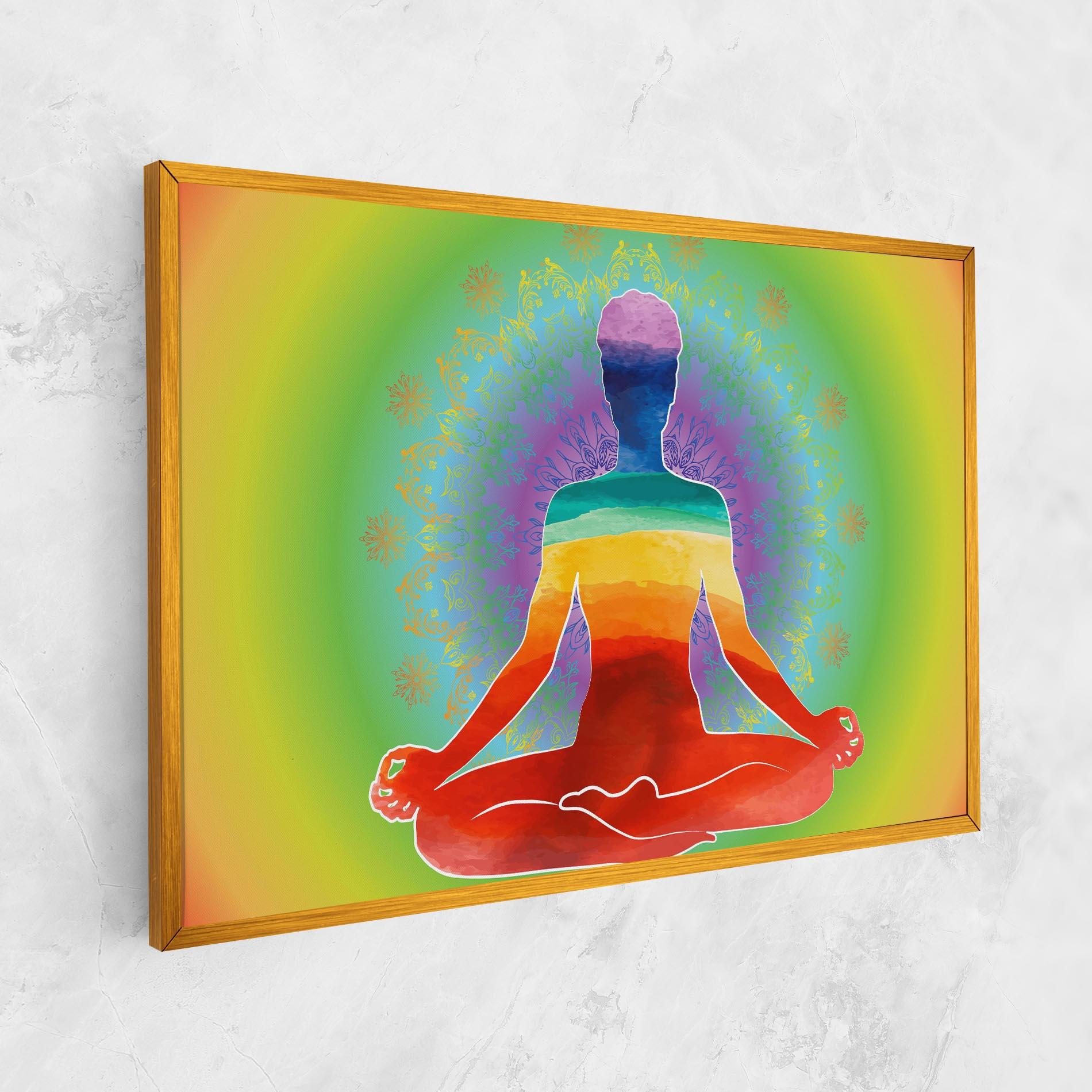 Vászonkép Rainbow Yoga mockup 1