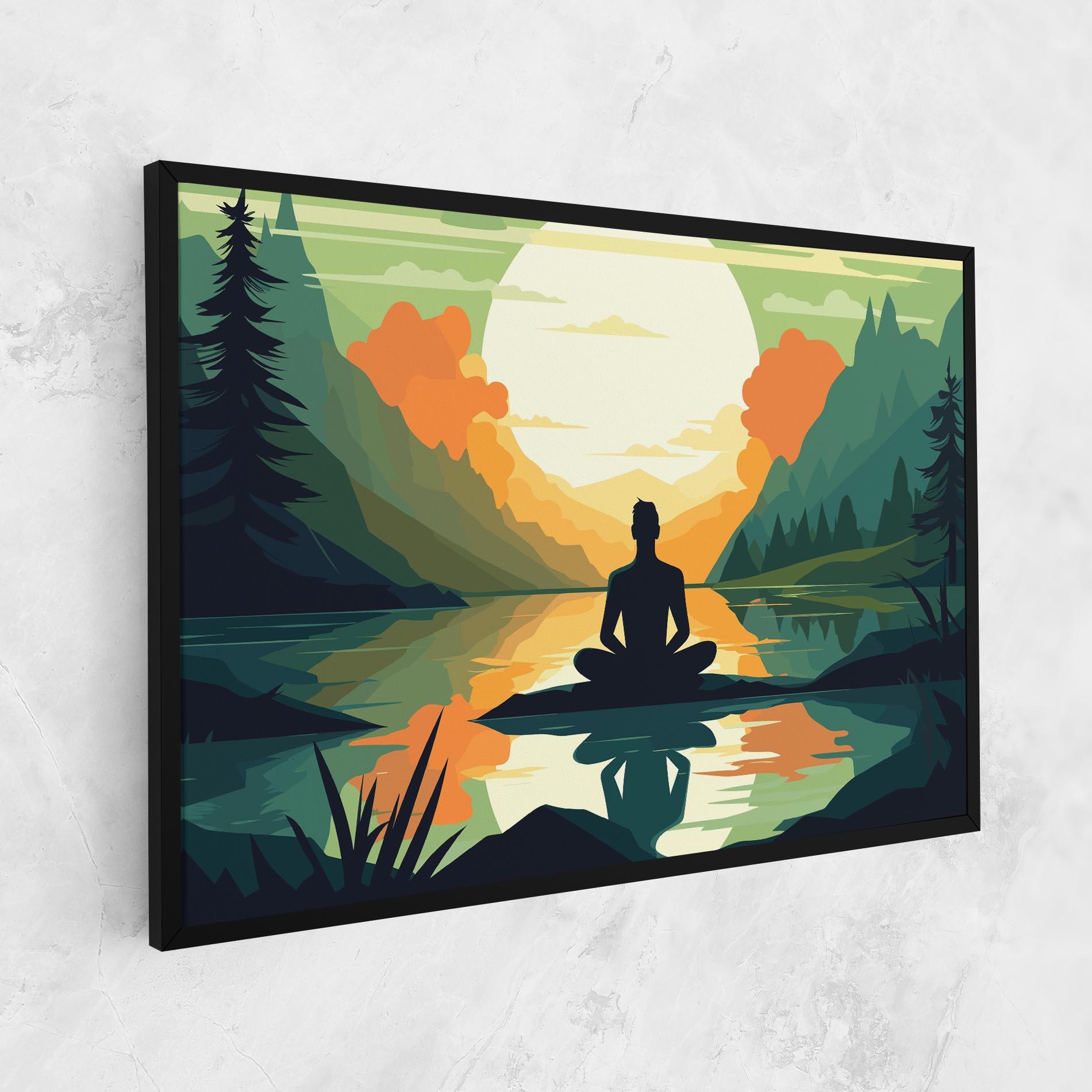 Vászonkép Forest Yoga mockup 1