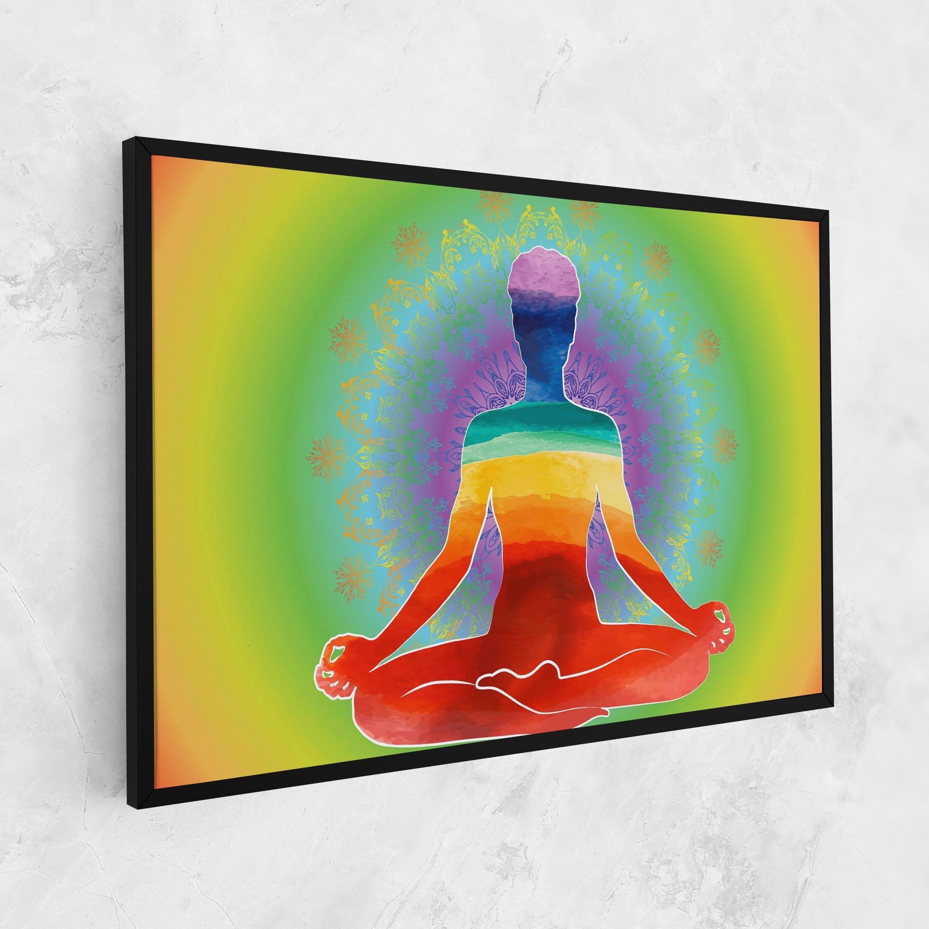 Vászonkép Rainbow Yoga mockup 1