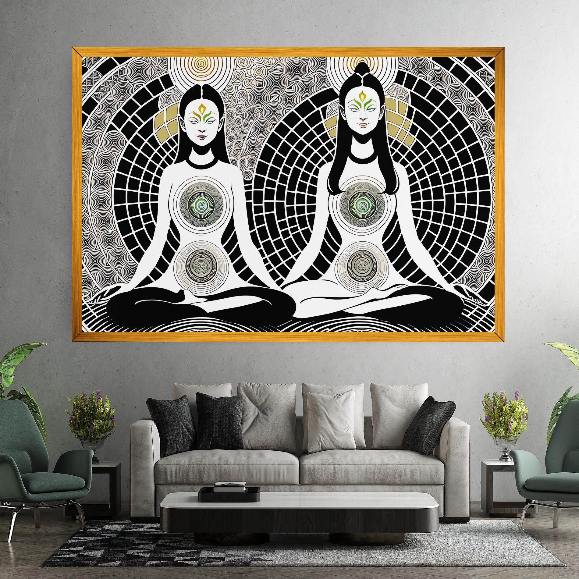 Vászonkép Clolorful Meditation mockup 7