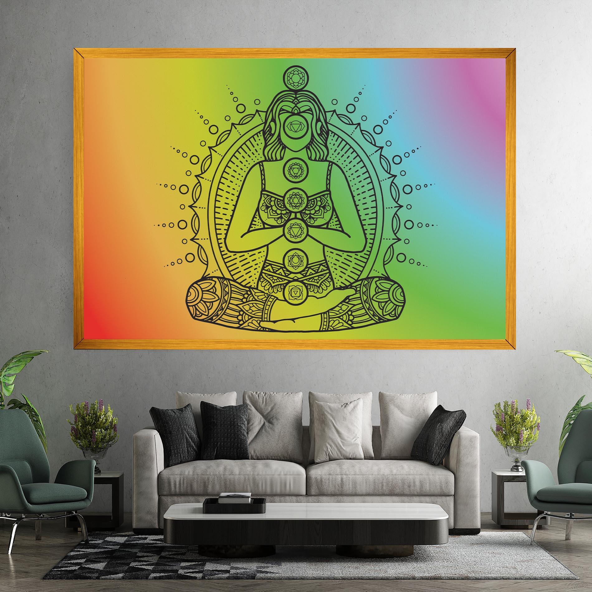 Vászonkép Girl Meditation mockup 7