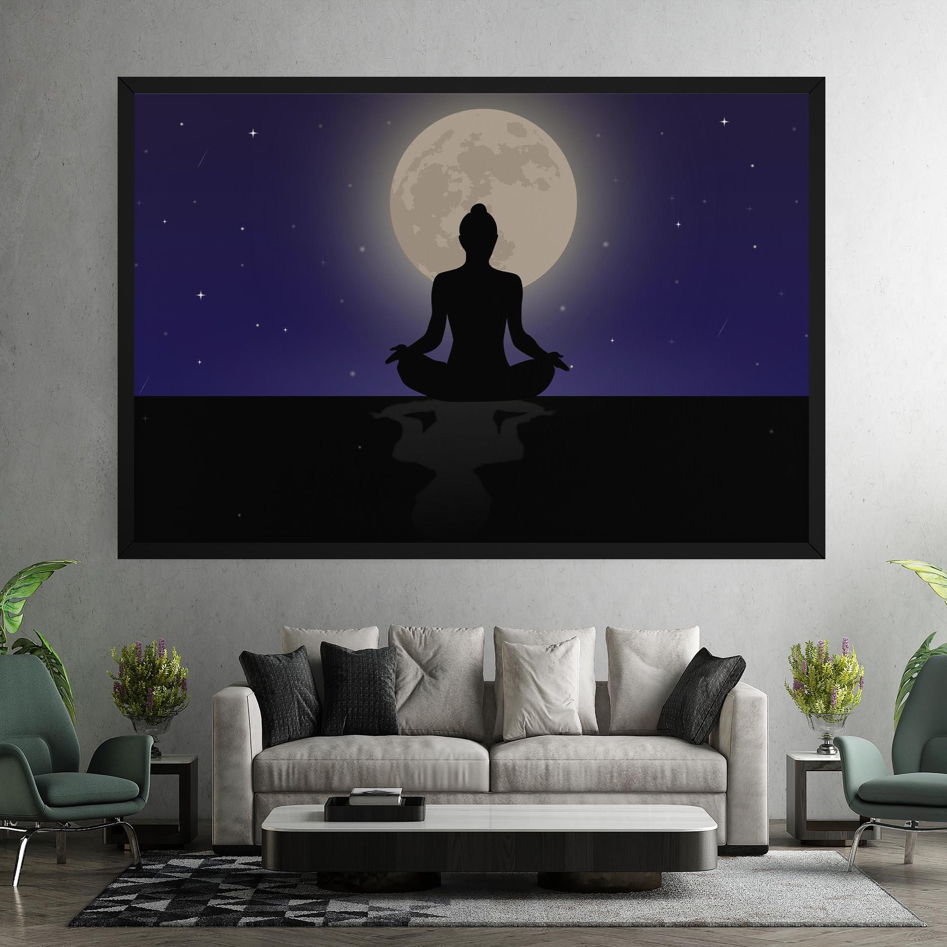 Vászonkép Full Moon Yoga mockup 7