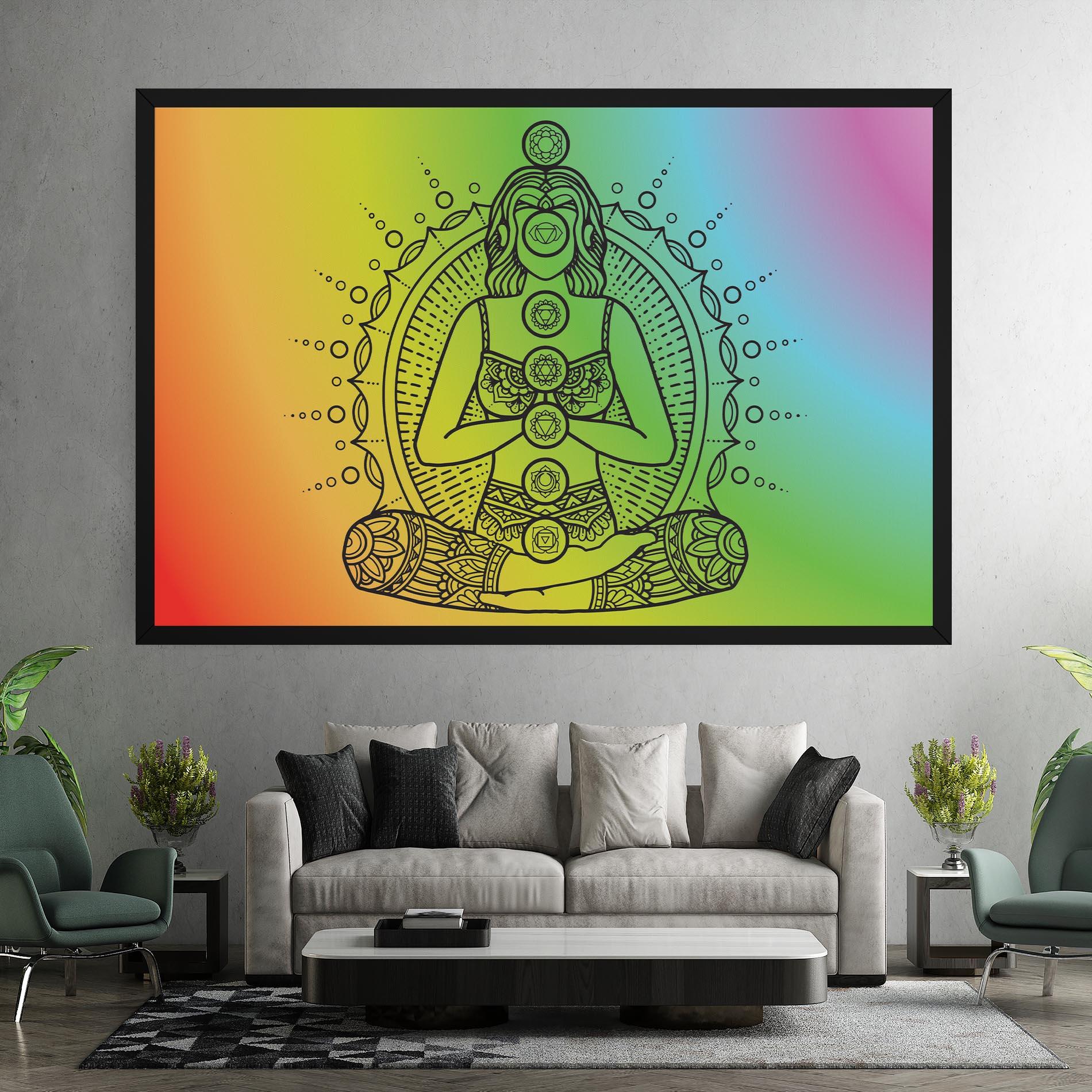 Vászonkép Girl Meditation mockup 7