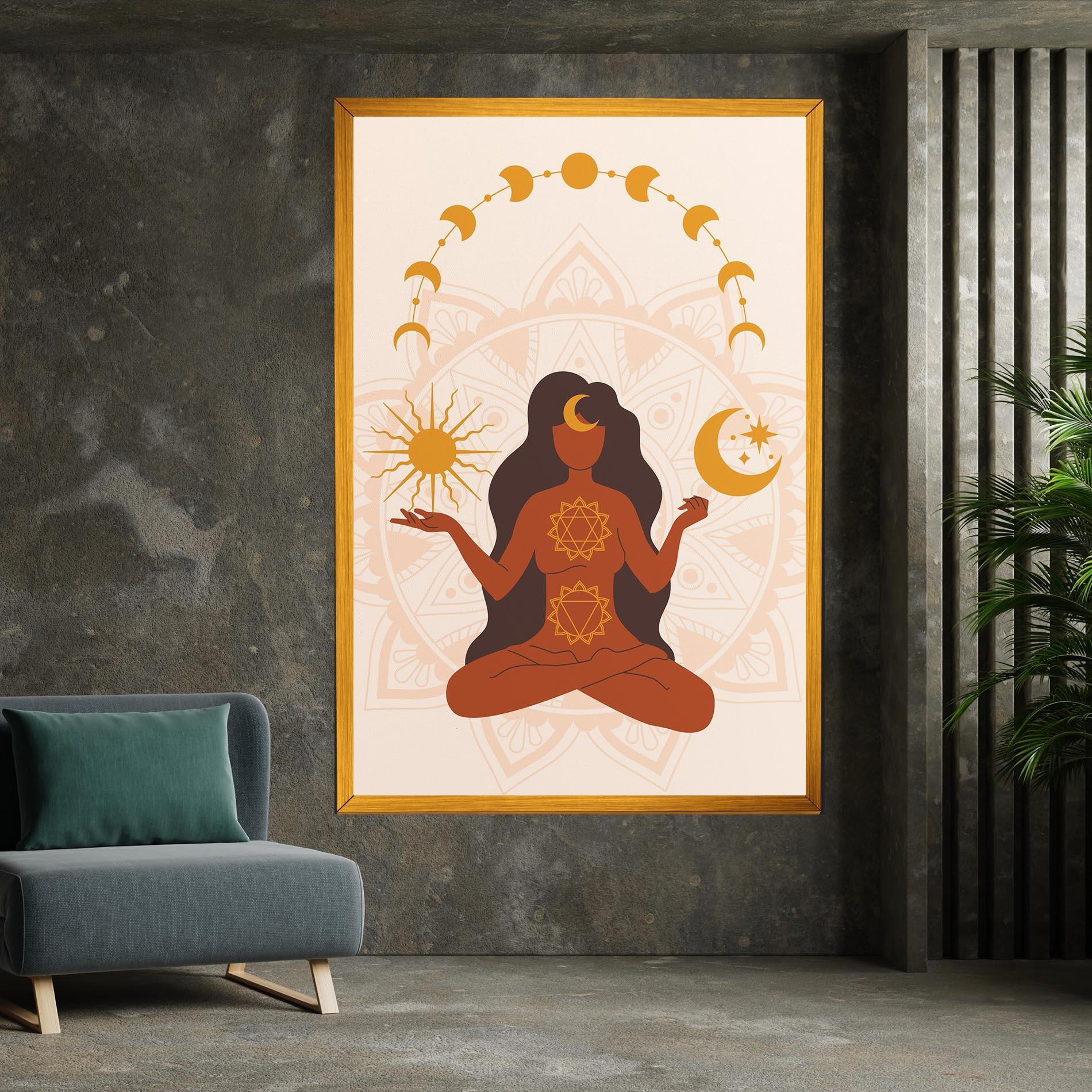 Vászonkép Moon Sun Meditation mockup 7