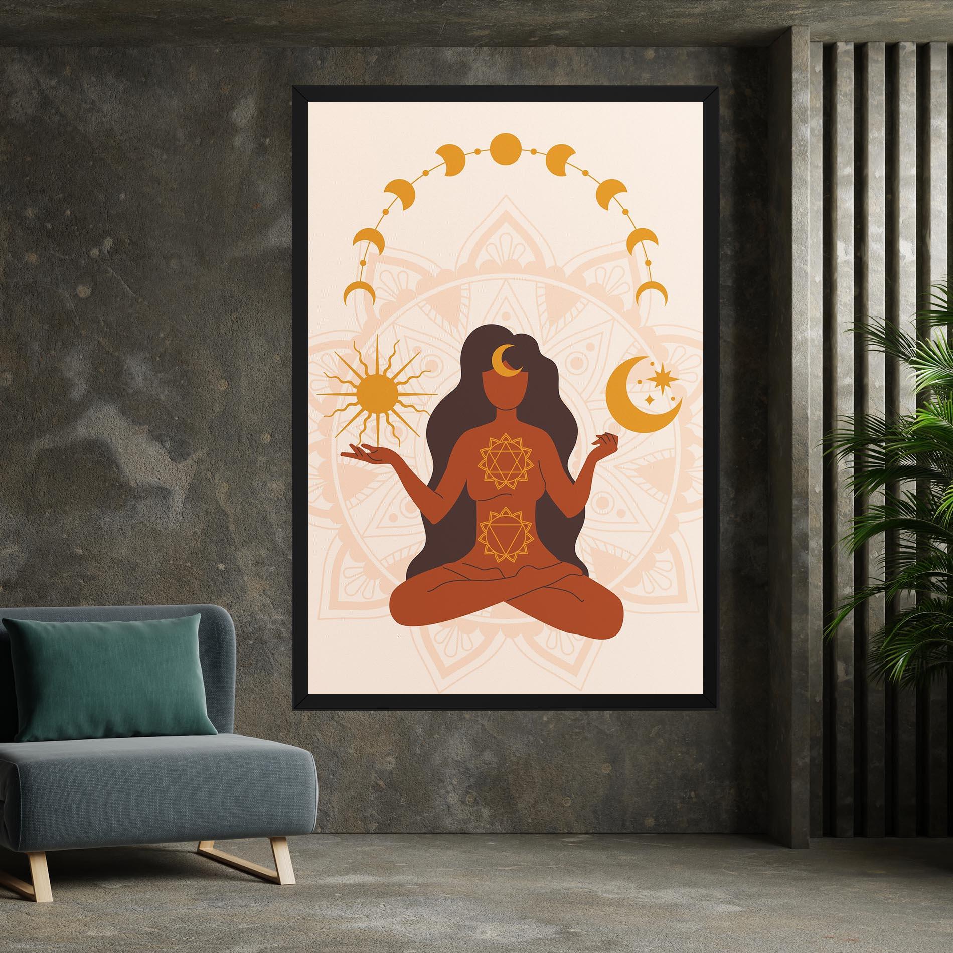 Vászonkép Moon Sun Meditation mockup 7