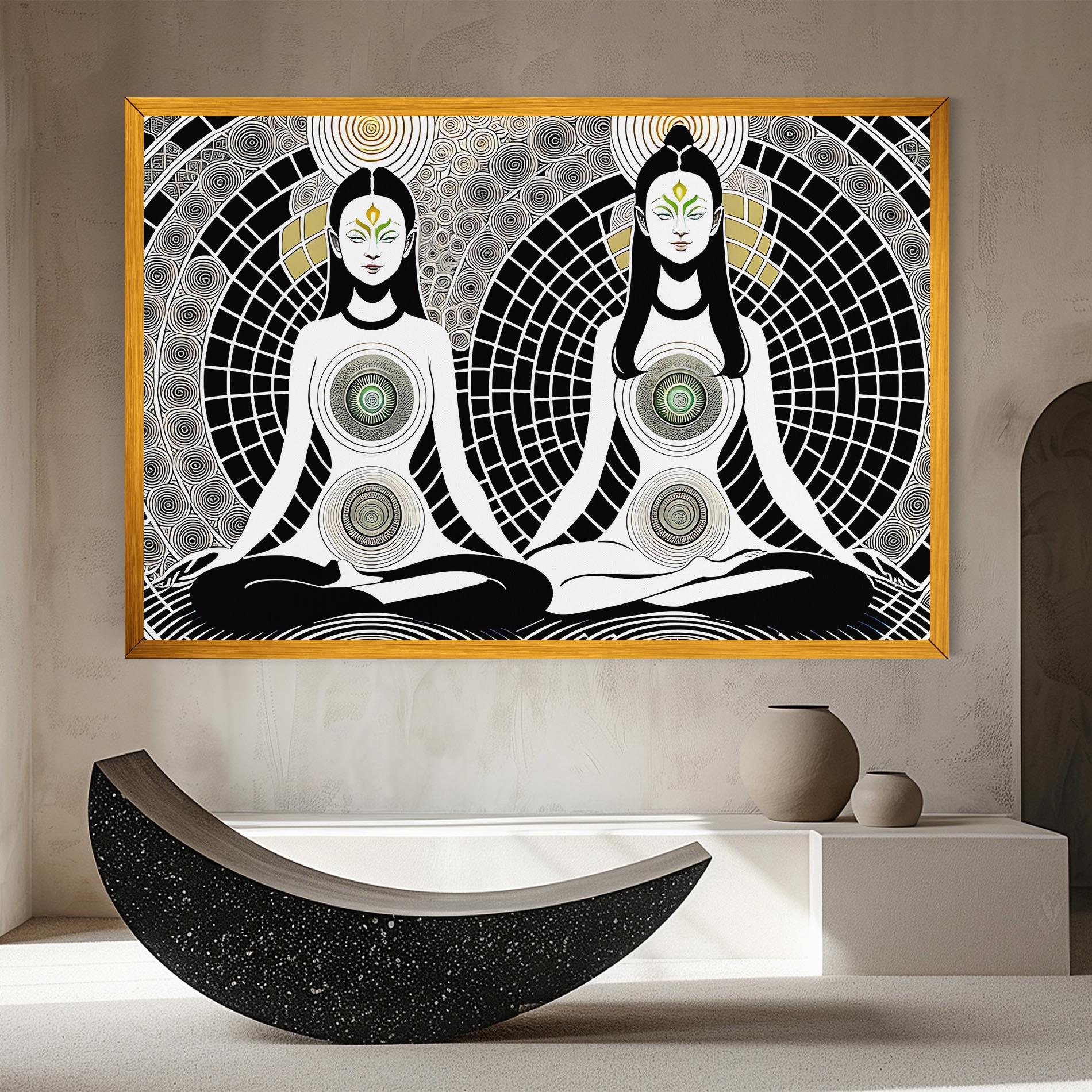 Vászonkép Clolorful Meditation mockup 8