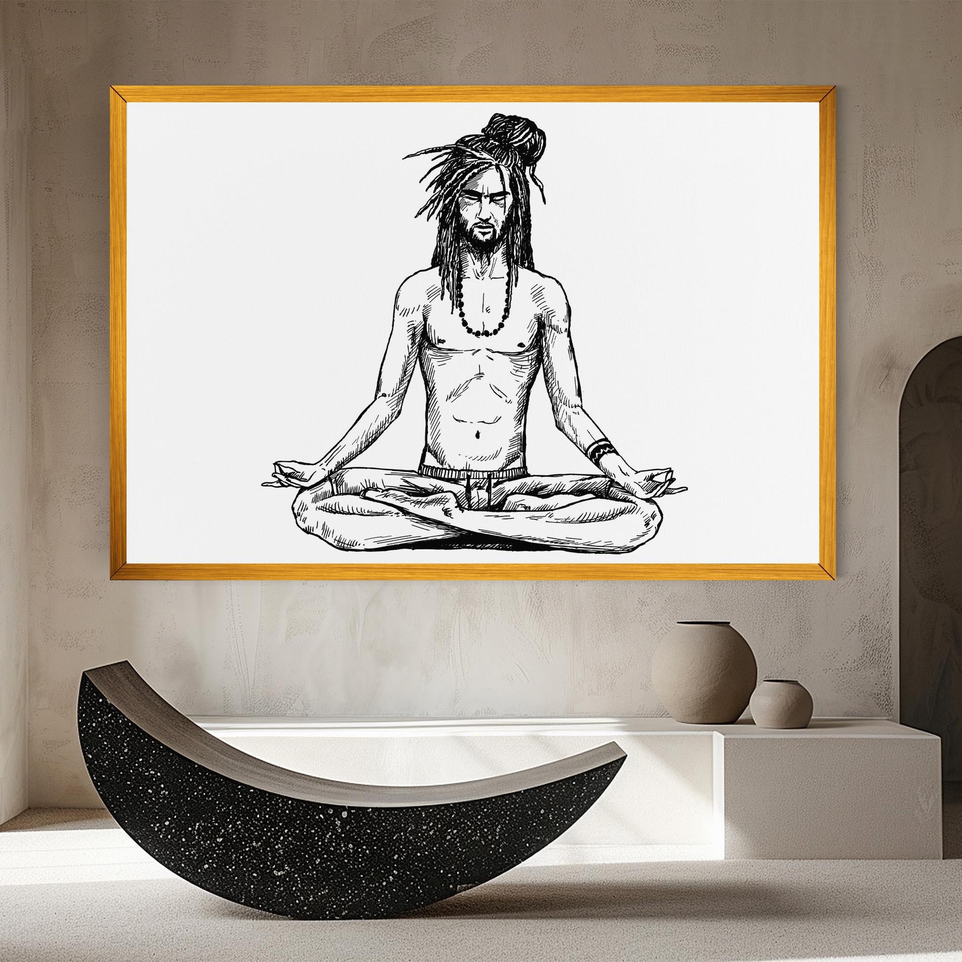 Vászonkép Focused Meditation mockup 8
