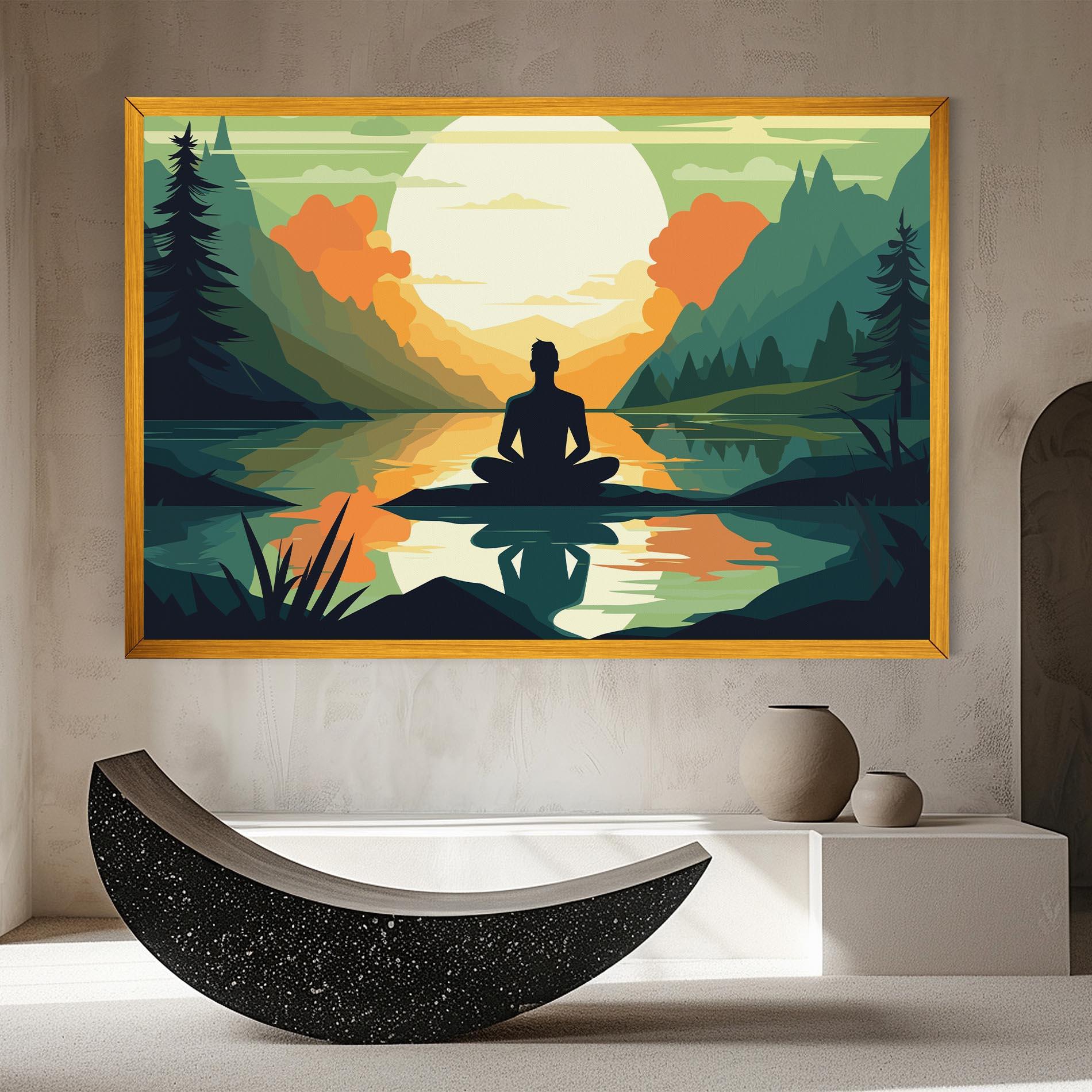 Vászonkép Forest Yoga mockup 8