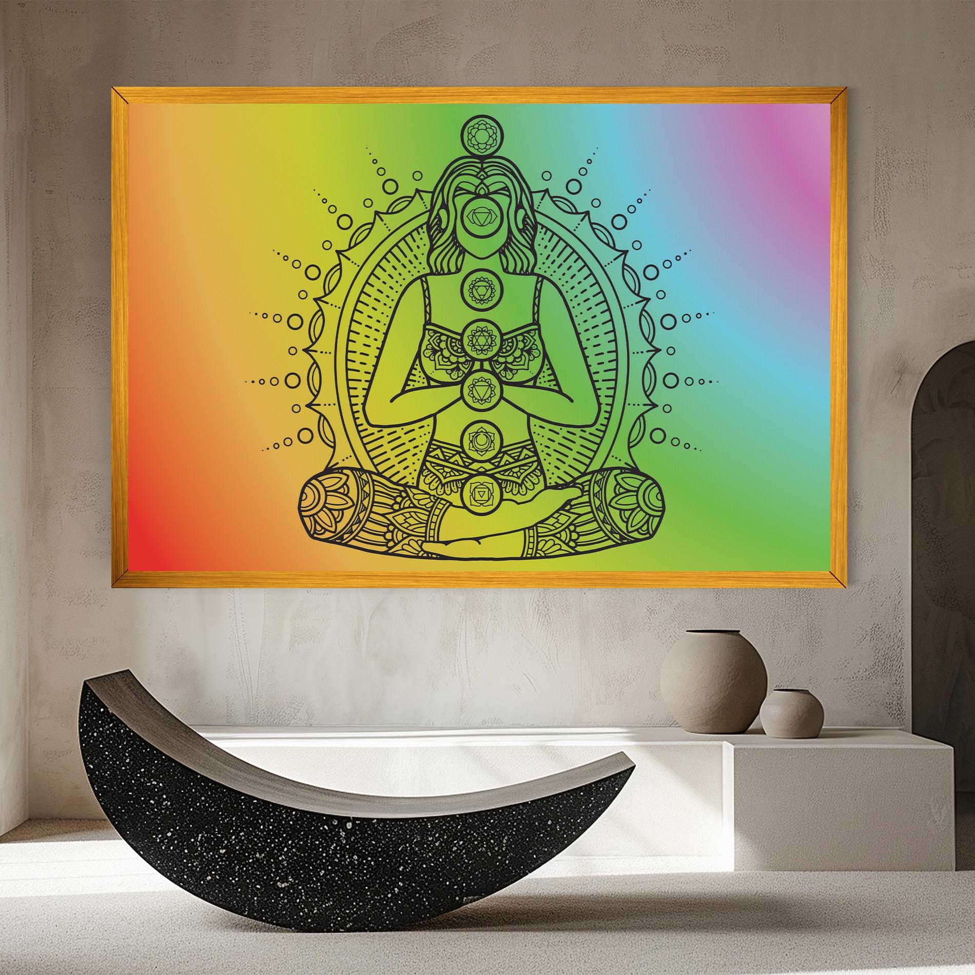 Vászonkép Girl Meditation mockup 8