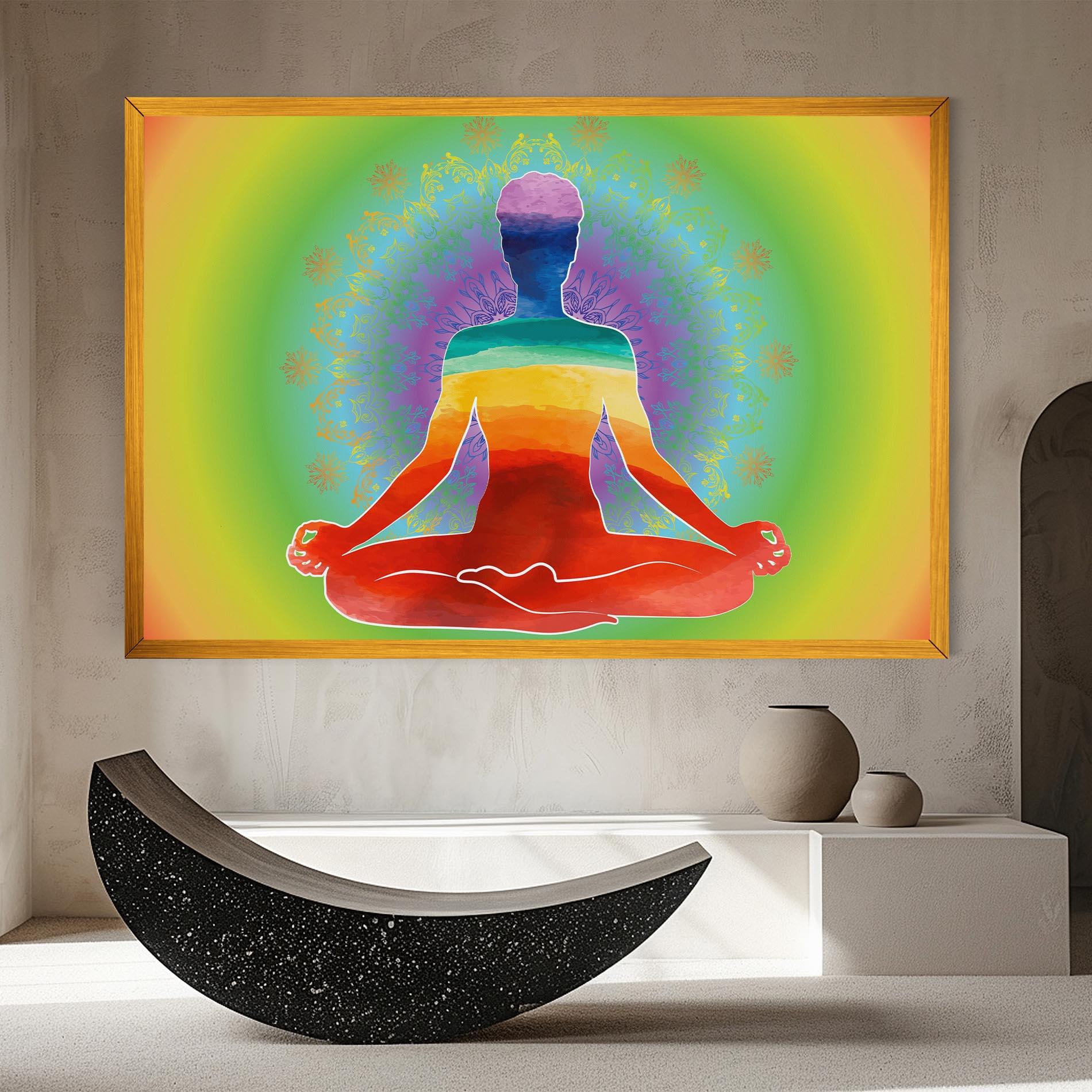 Vászonkép Rainbow Yoga mockup 8