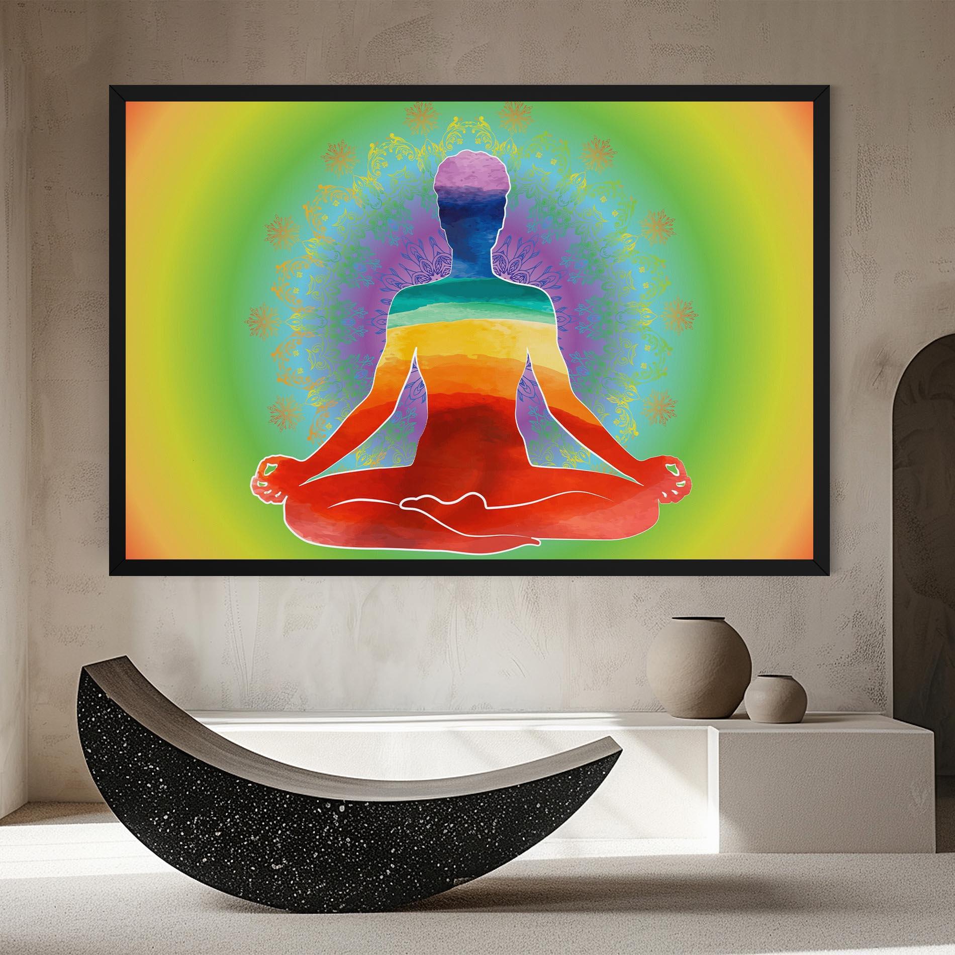 Vászonkép Rainbow Yoga mockup 8