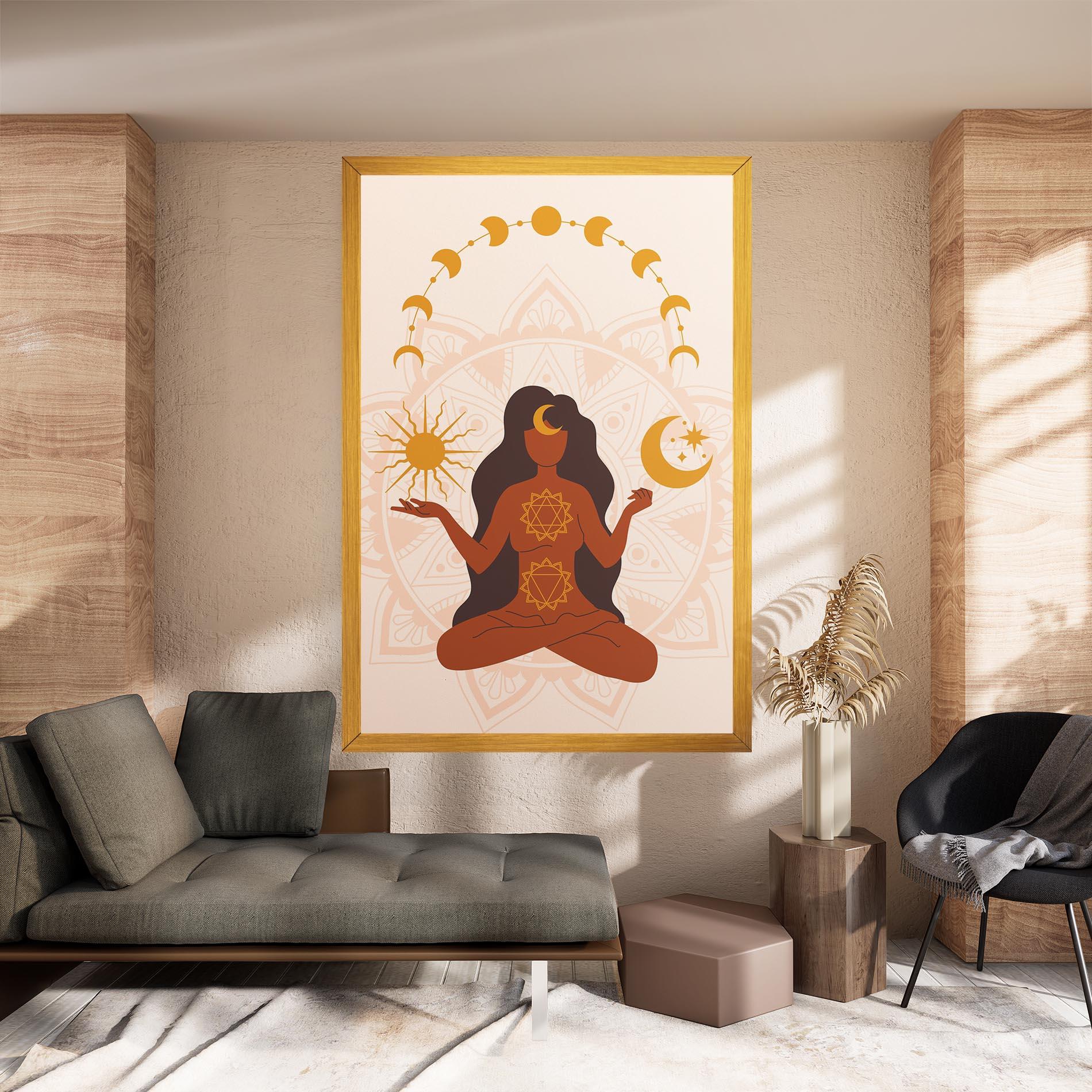 Vászonkép Moon Sun Meditation mockup 8