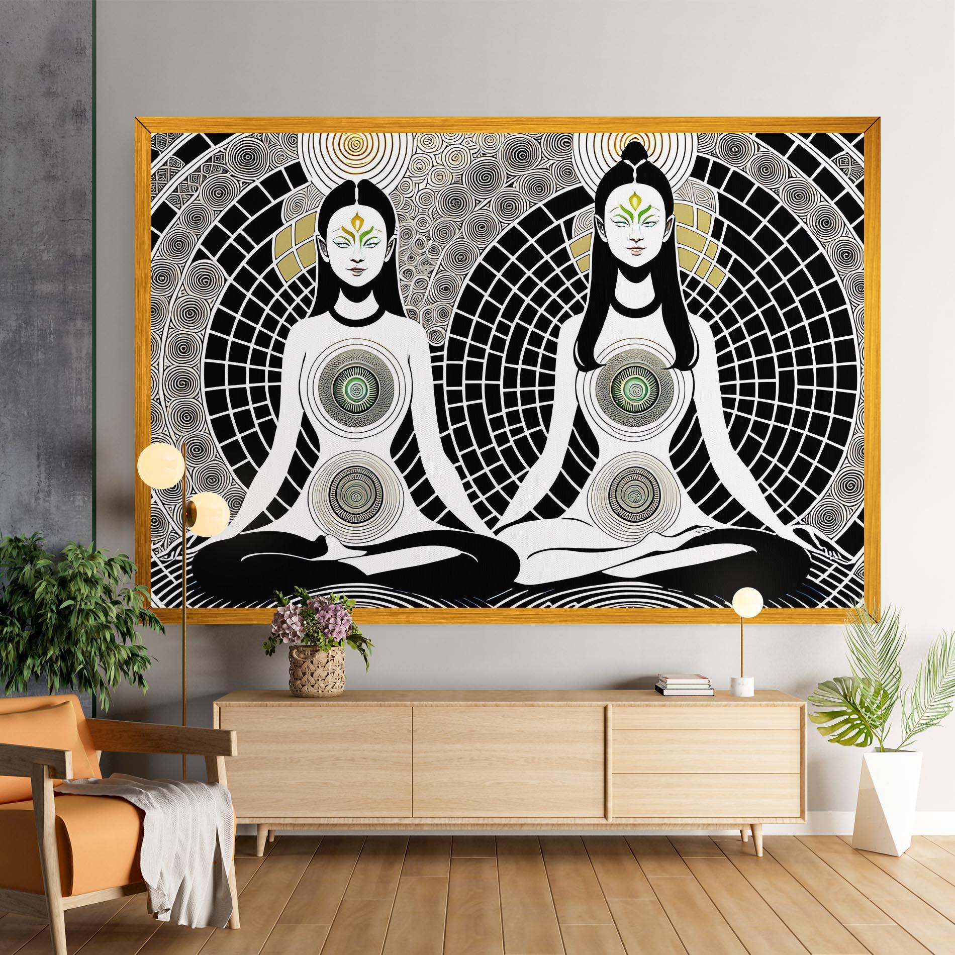 Vászonkép Clolorful Meditation mockup 9