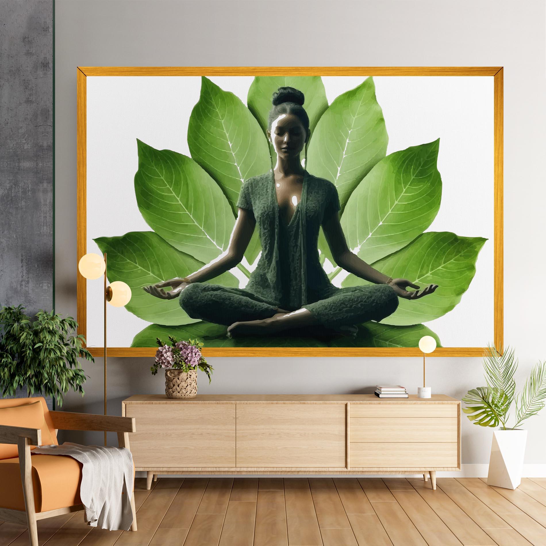 Vászonkép Leaf Yoga mockup 9