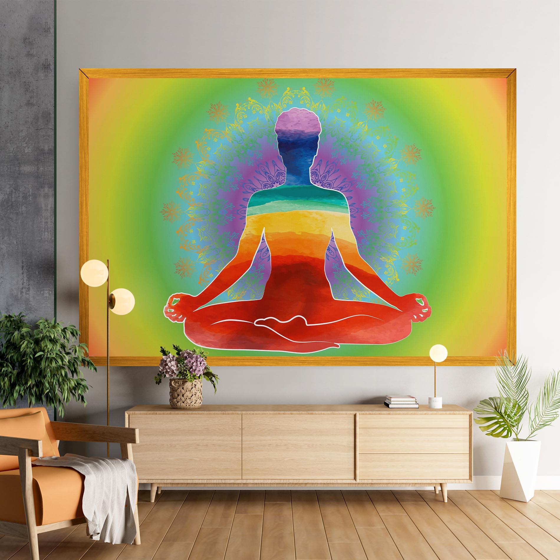 Vászonkép Rainbow Yoga mockup 9