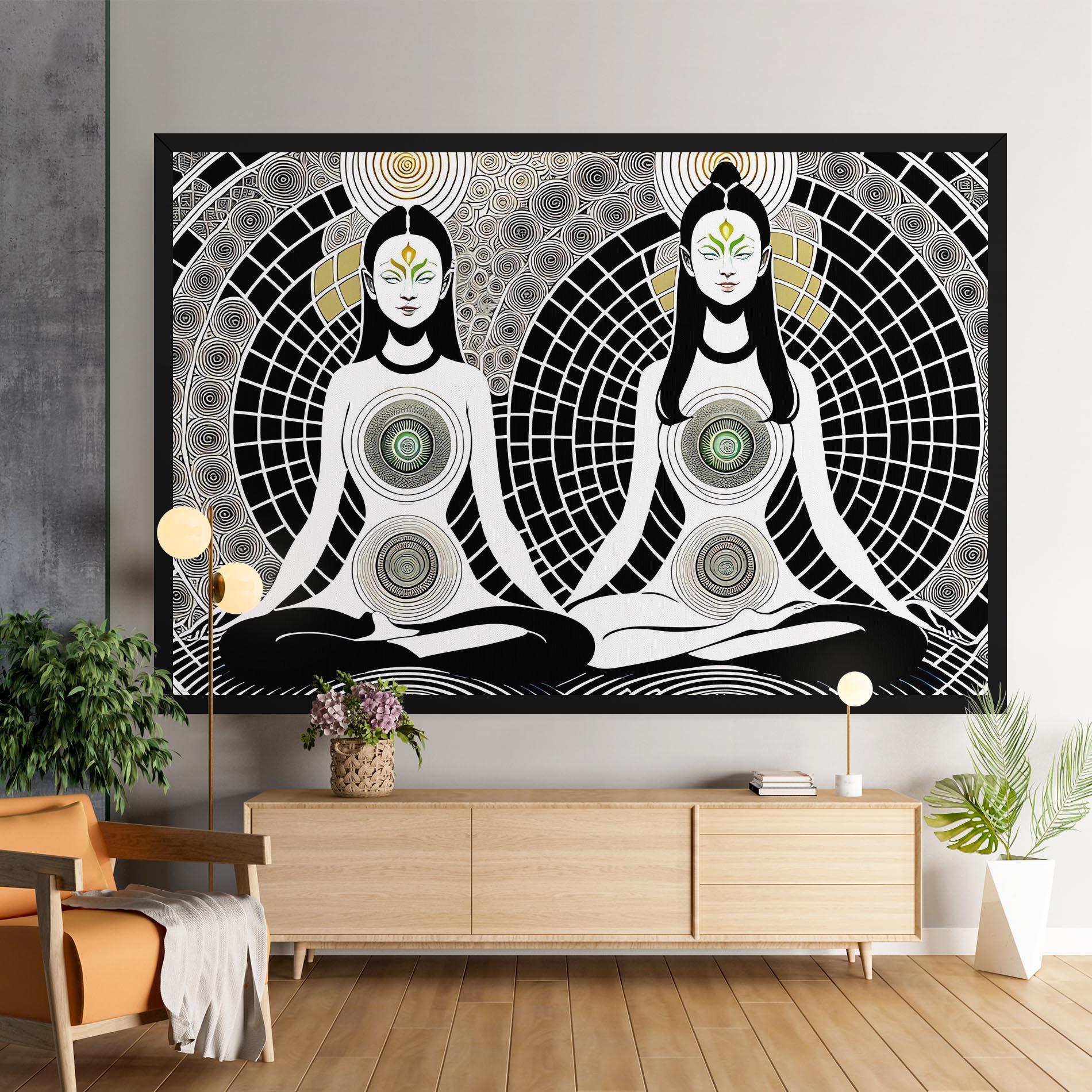 Vászonkép Clolorful Meditation mockup 9