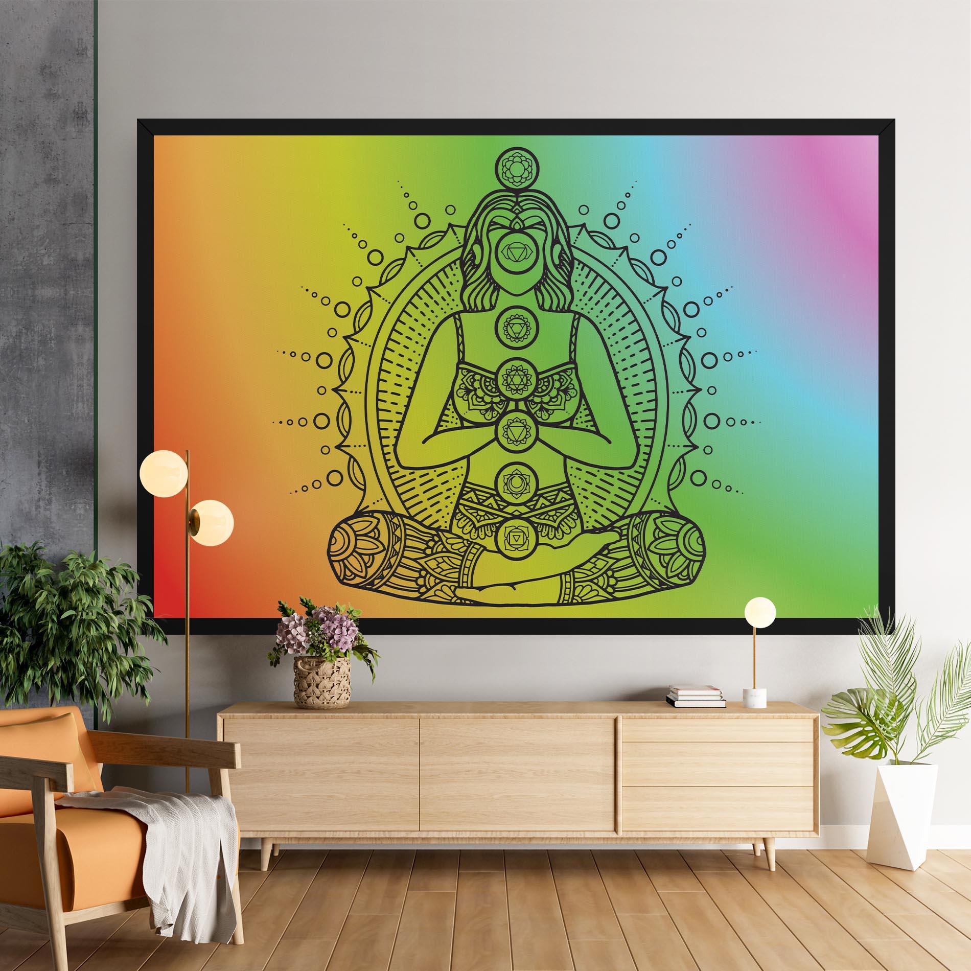 Vászonkép Girl Meditation mockup 9