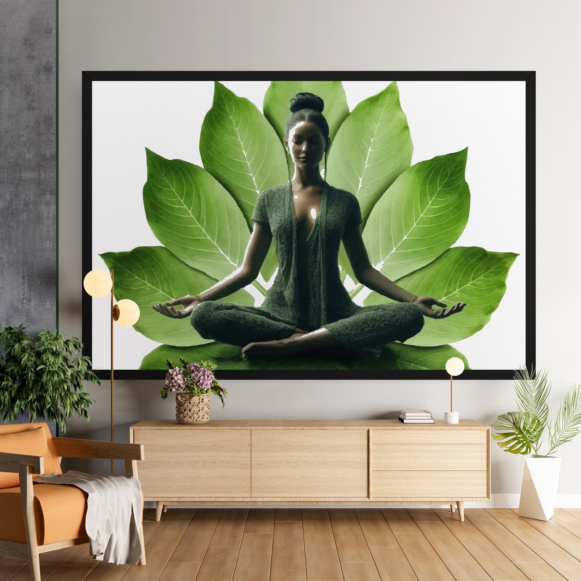 Vászonkép Leaf Yoga mockup 9