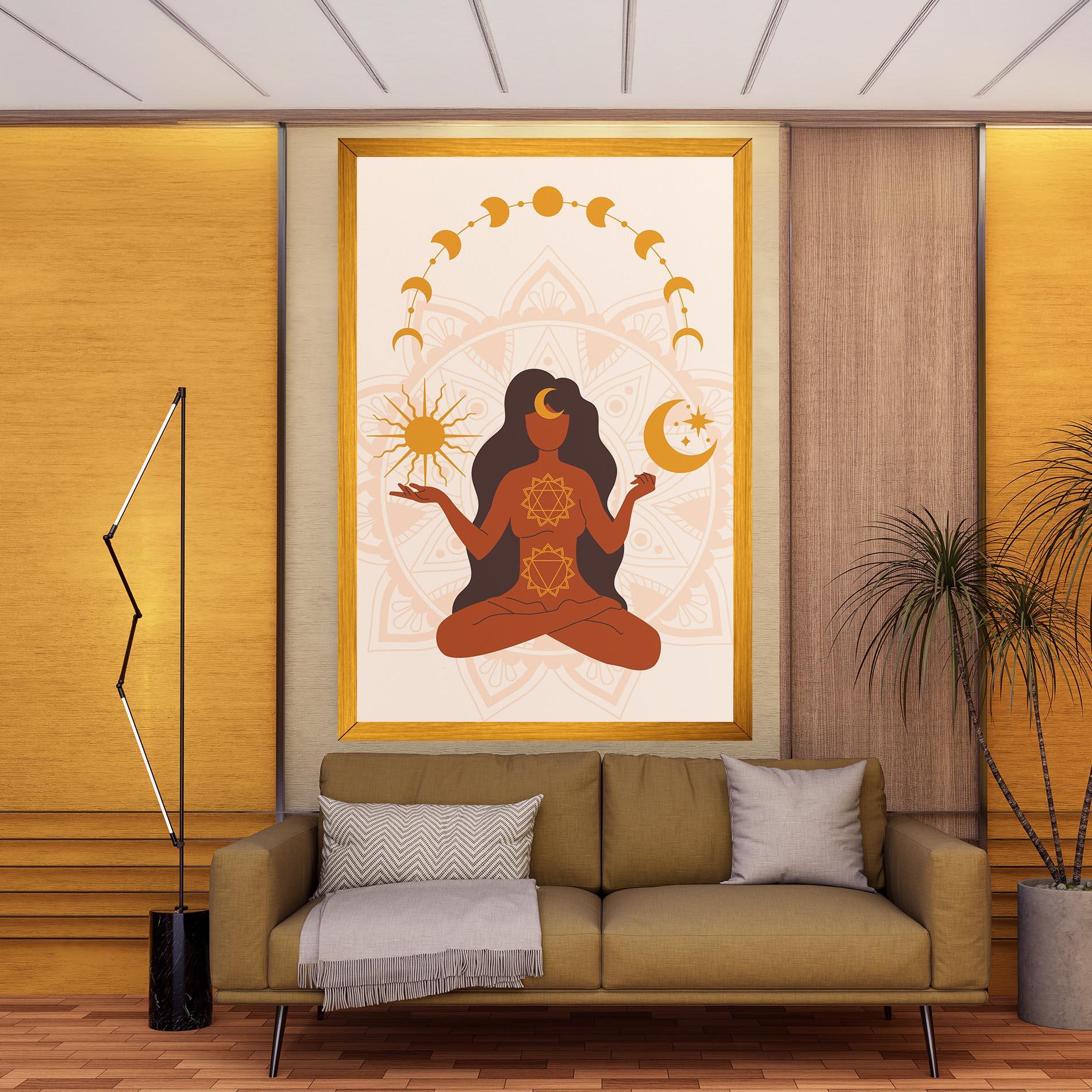 Vászonkép Moon Sun Meditation mockup 9