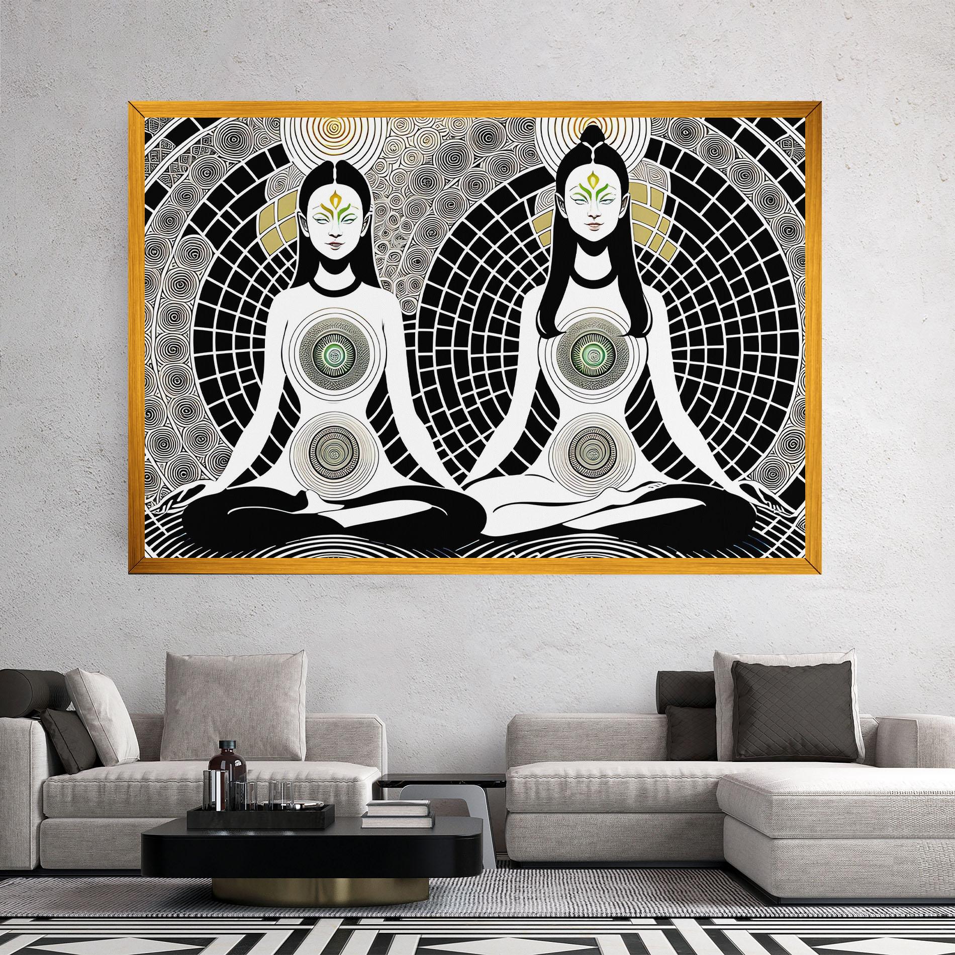 Vászonkép Clolorful Meditation mockup 2