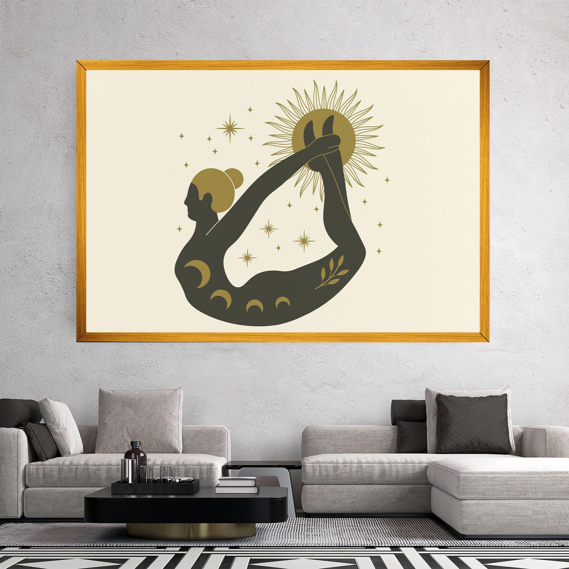 Vászonkép Dhanurasana mockup 2