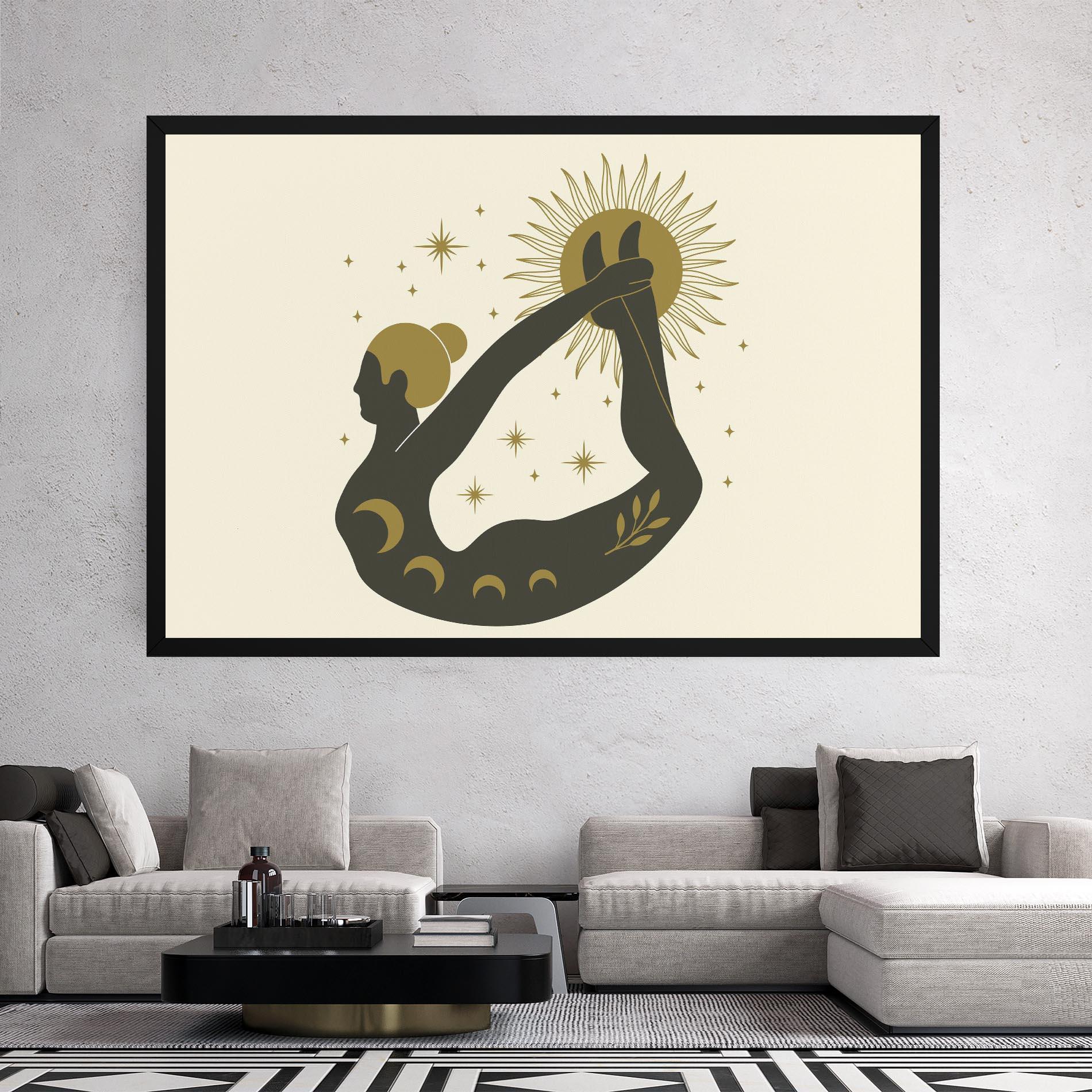 Vászonkép Dhanurasana mockup 2